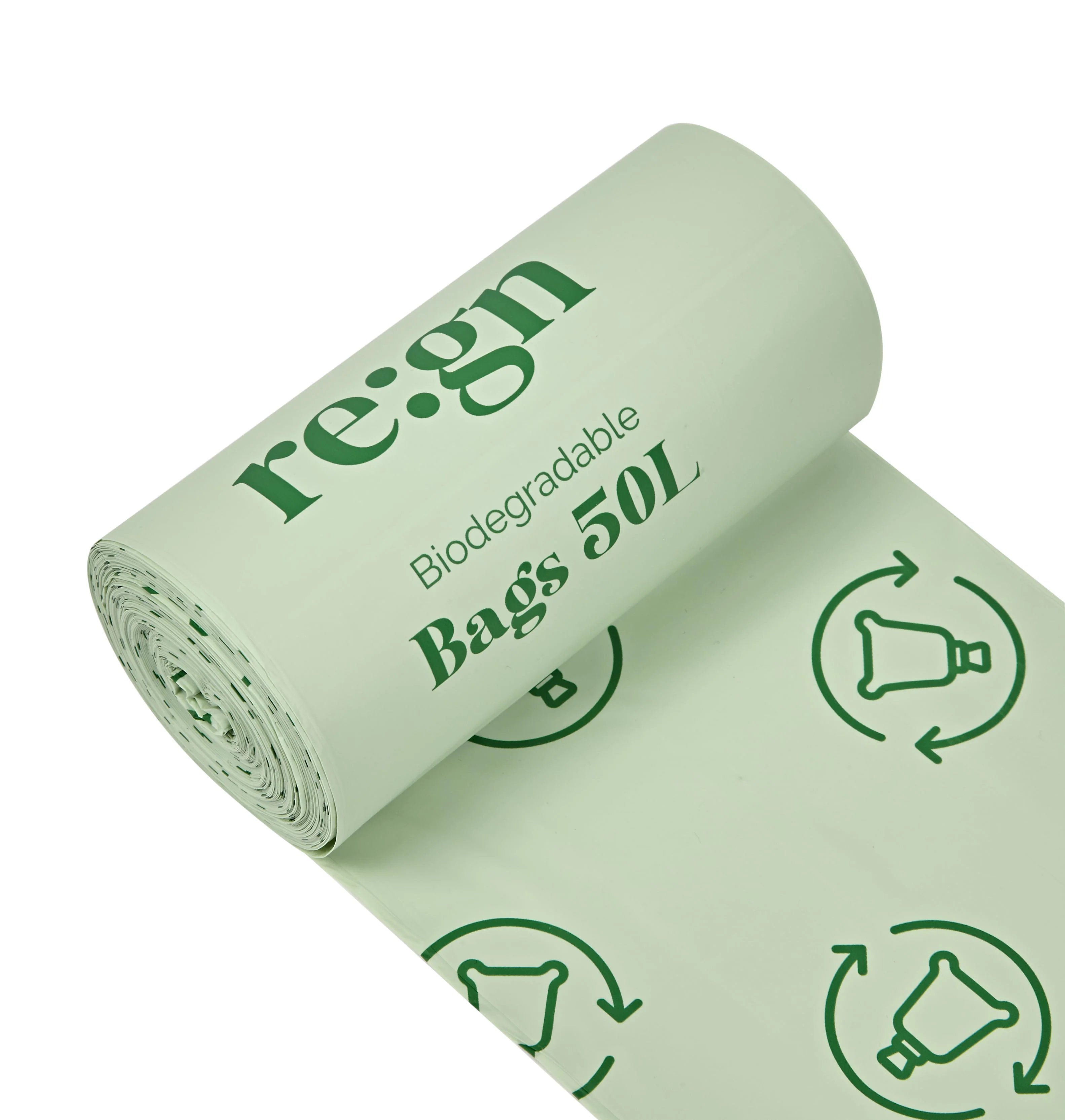 50L Biodegradable Eco Friendly Bin Bags, Eco Waste Disposal - 25 Pack - Image 3
