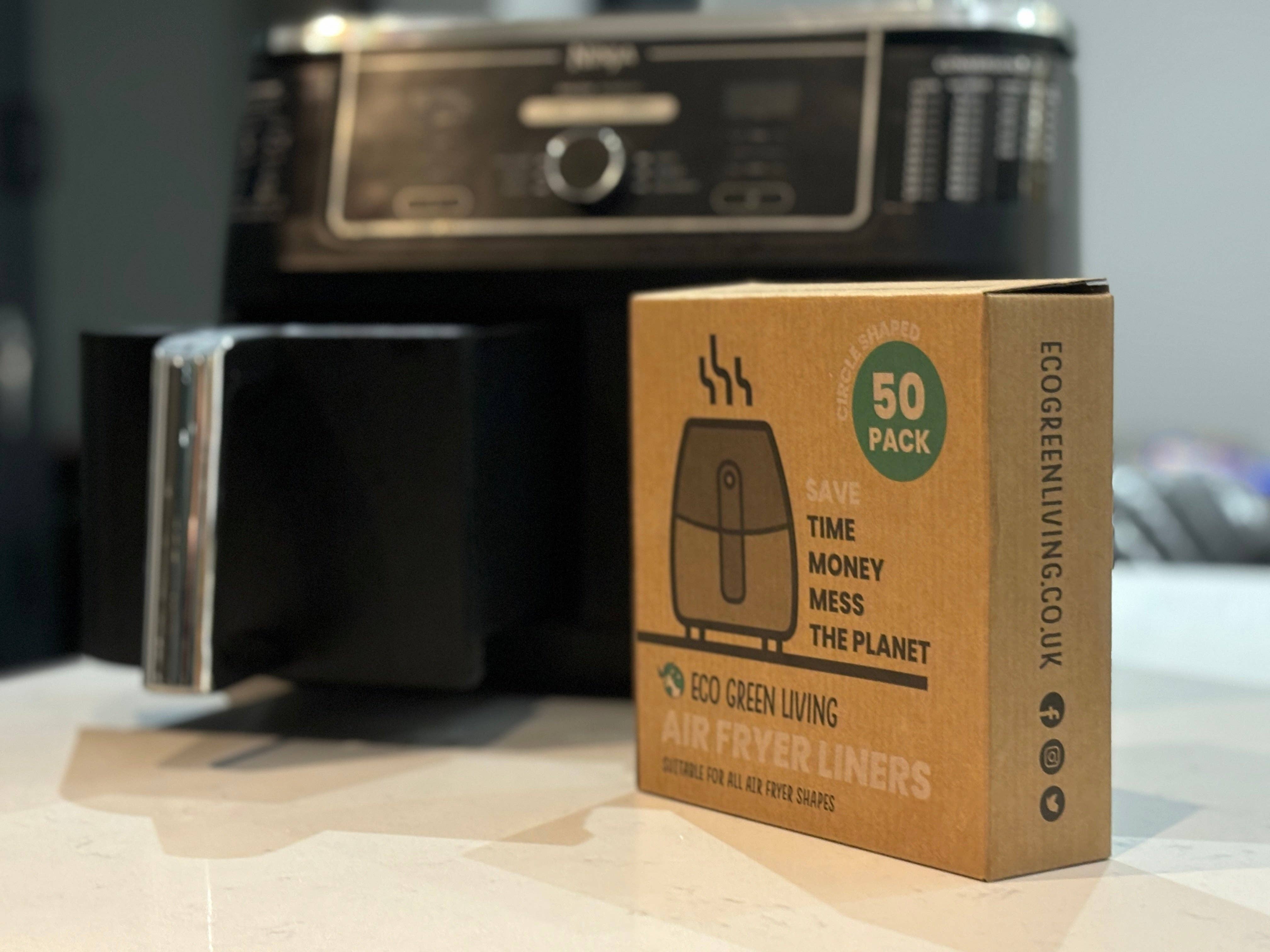 Eco Green Living Compostable Air Fryer Liners 50 Pack – Plastic-Free & Grease-Resistant - Image 2