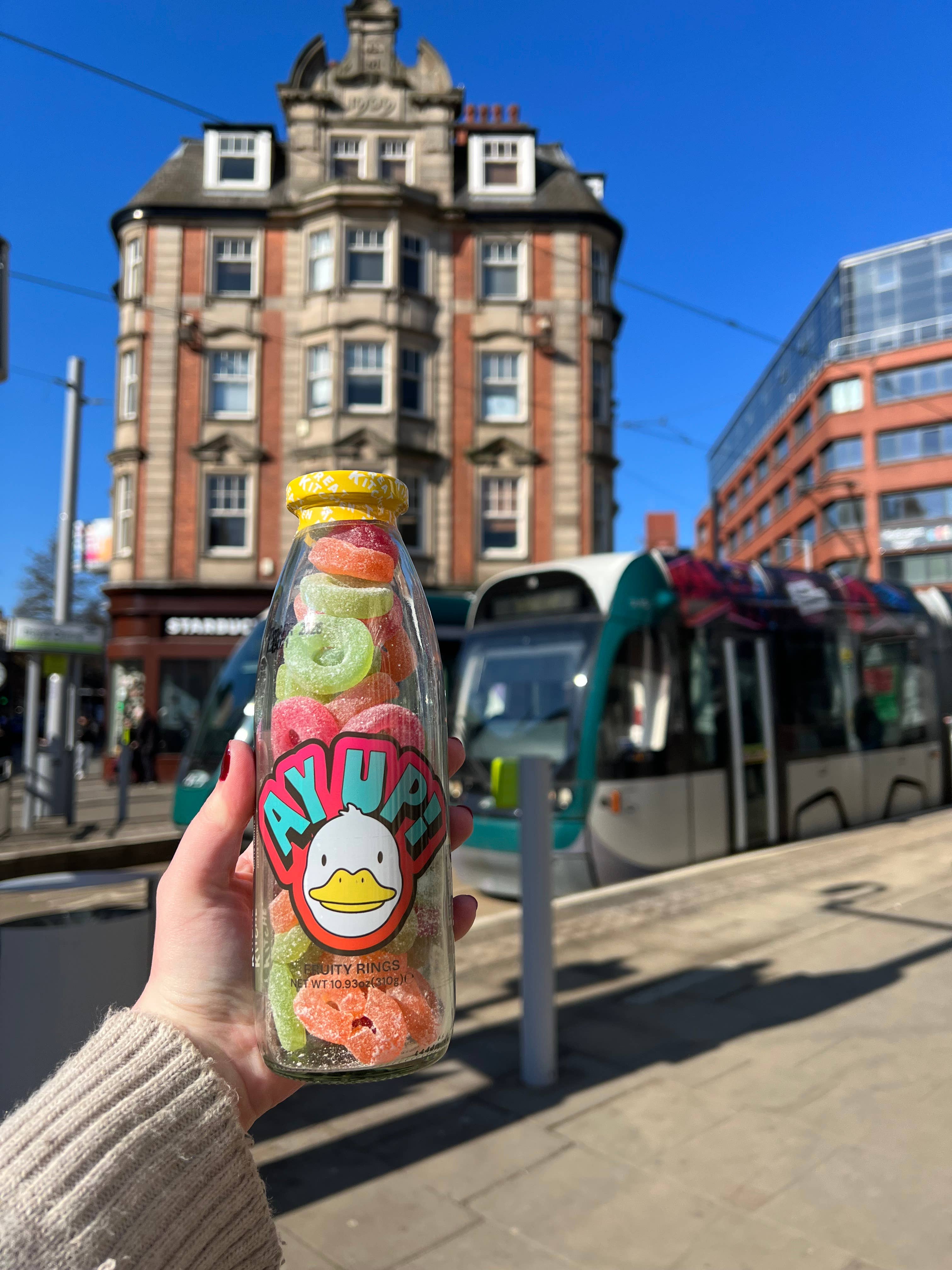 Ay Up Me Duck Charity Support Vegan Sweet Message Bottle - Image 4