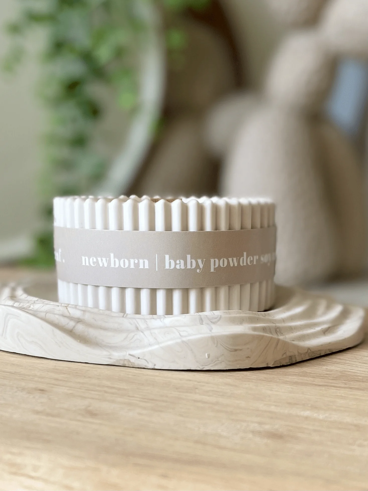 Baby Powder Stoneware Soy Candle – Scandi Minimalist Home Candle - Image 6