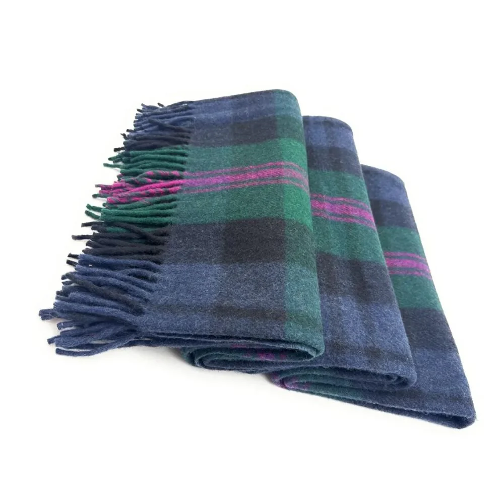 Baird Recycled Wool Blanket in Classic Tartan Check - Image 3