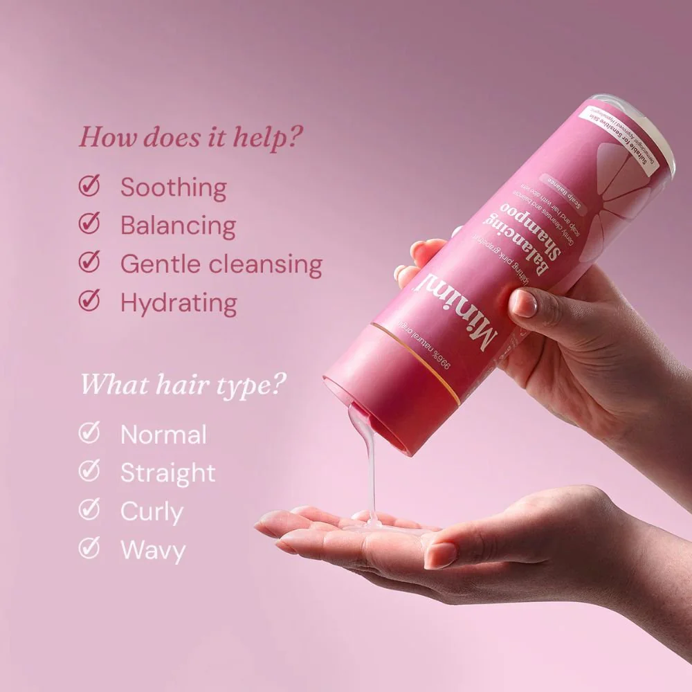 Balancing Shampoo Uplifting Pink Grapefruit 400ml Sulphate-Free Hair Care - Image 2