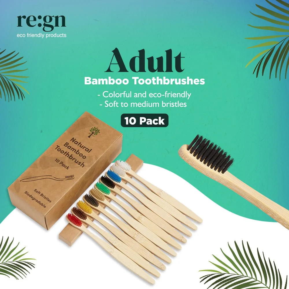 Bamboo Toothbrushes - 10 Pack - Image 6