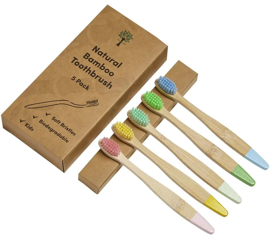 Kids Bamboo Toothbrush | 5 Pack - Image 3