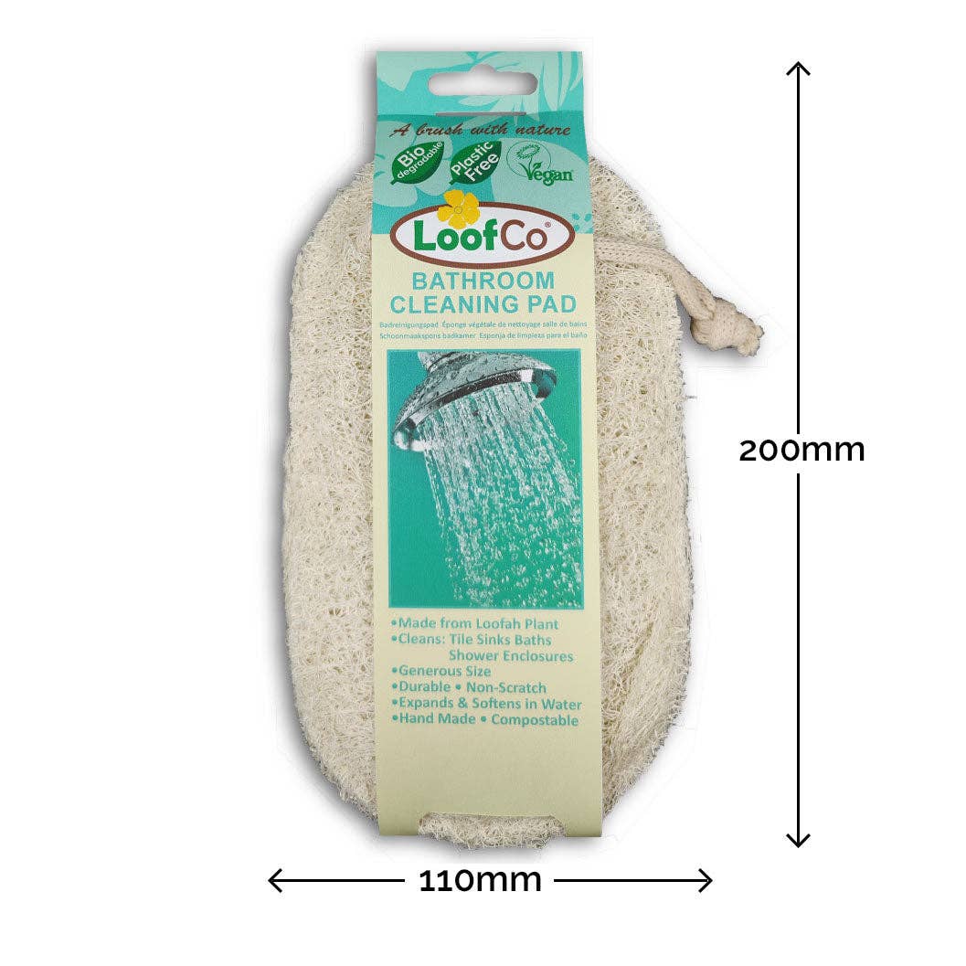 LoofCo Bathroom Cleaning Pad – Natural Loofah Scrubber for Surfaces - Image 3