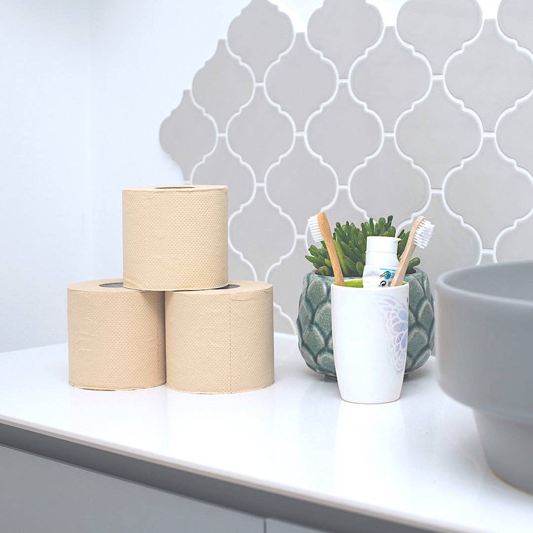 Bazoo Bamboo Toilet Roll Single Roll – 370 Sheets Unbleached Eco Toilet Paper - Image 5