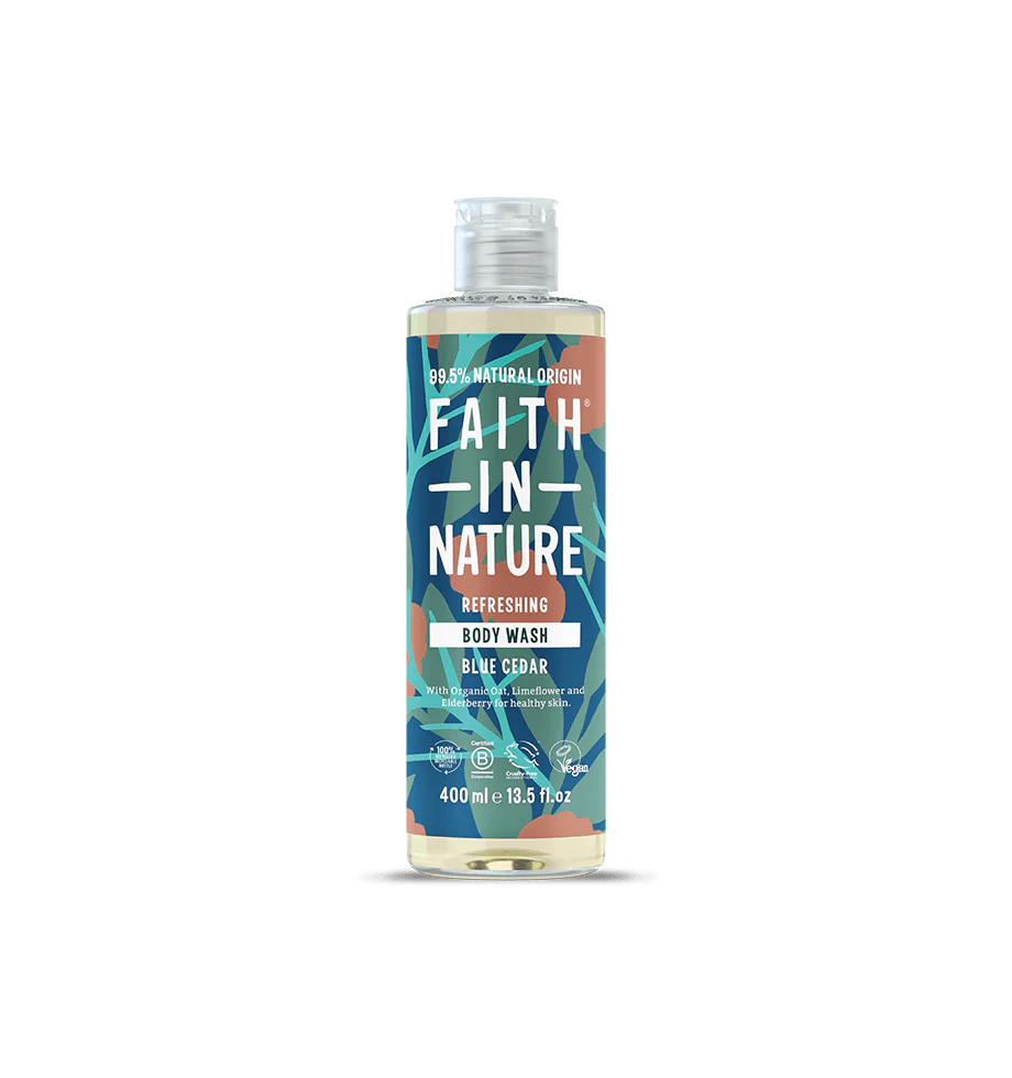 Blue Cedar Body Wash 400ml – 99.5% Natural Origin