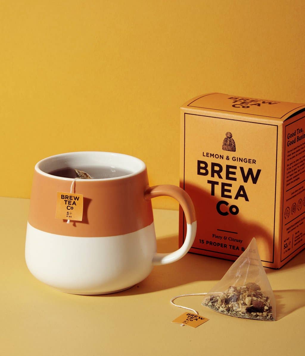 Brew Tea Lemon & Ginger Proper Teabags (15 Teabags) - Image 3