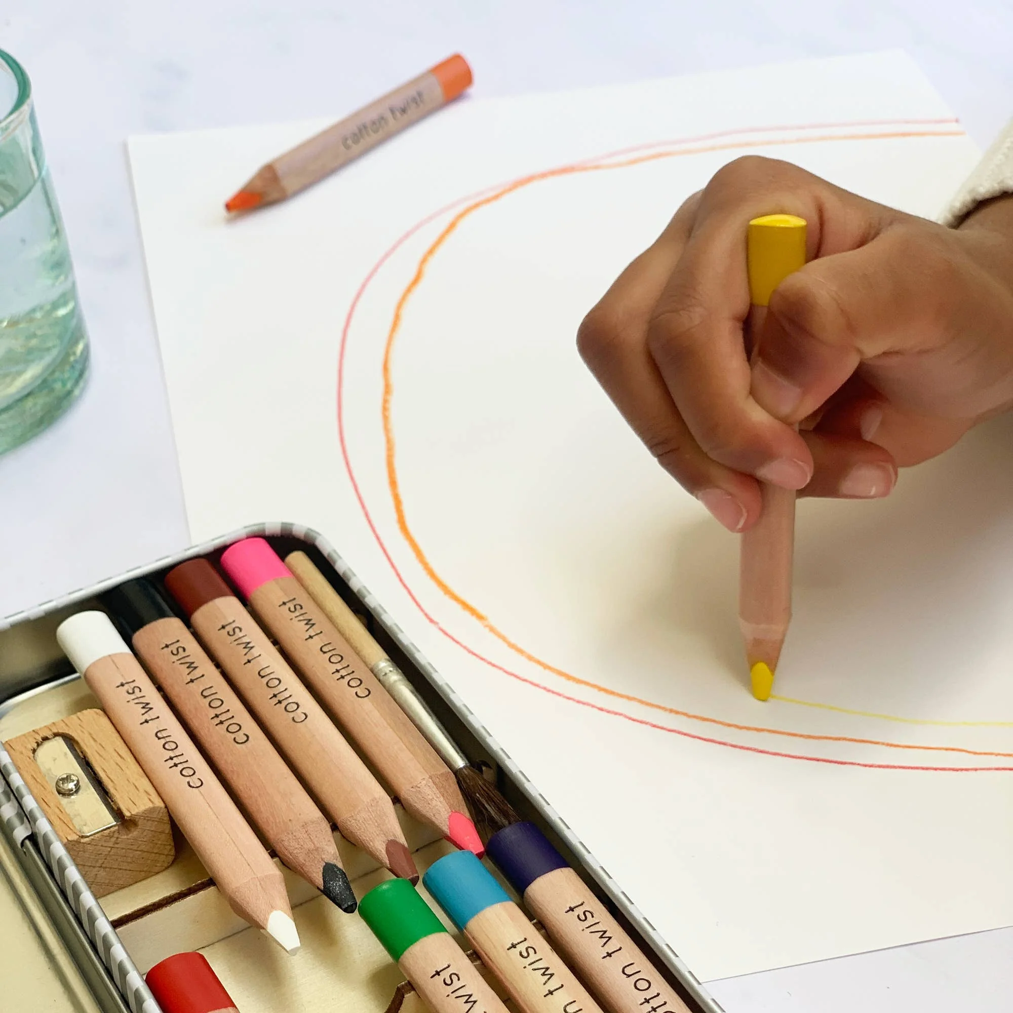 Bright Mix Watercolour Pencils Gift Set in Reusable Tin - Image 10