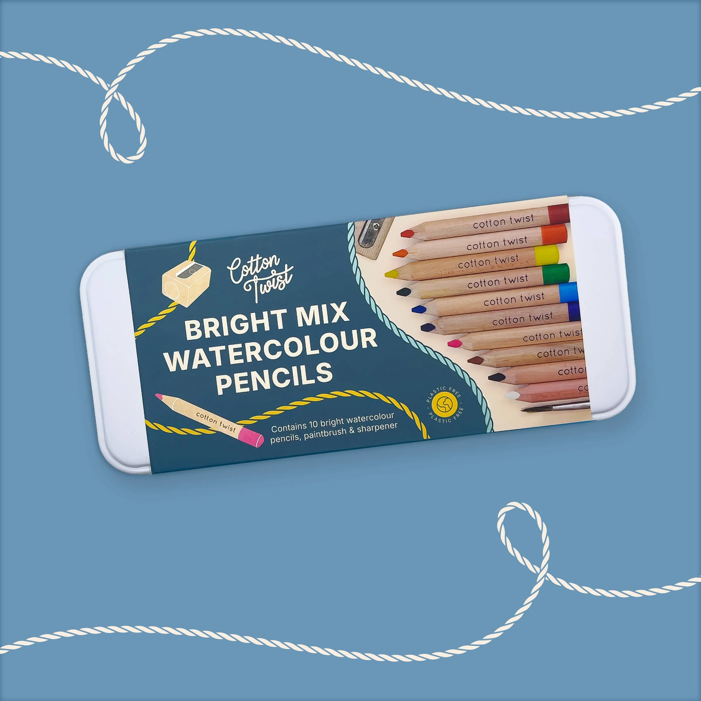 Bright Mix Watercolour Pencils Gift Set in Reusable Tin - Image 6