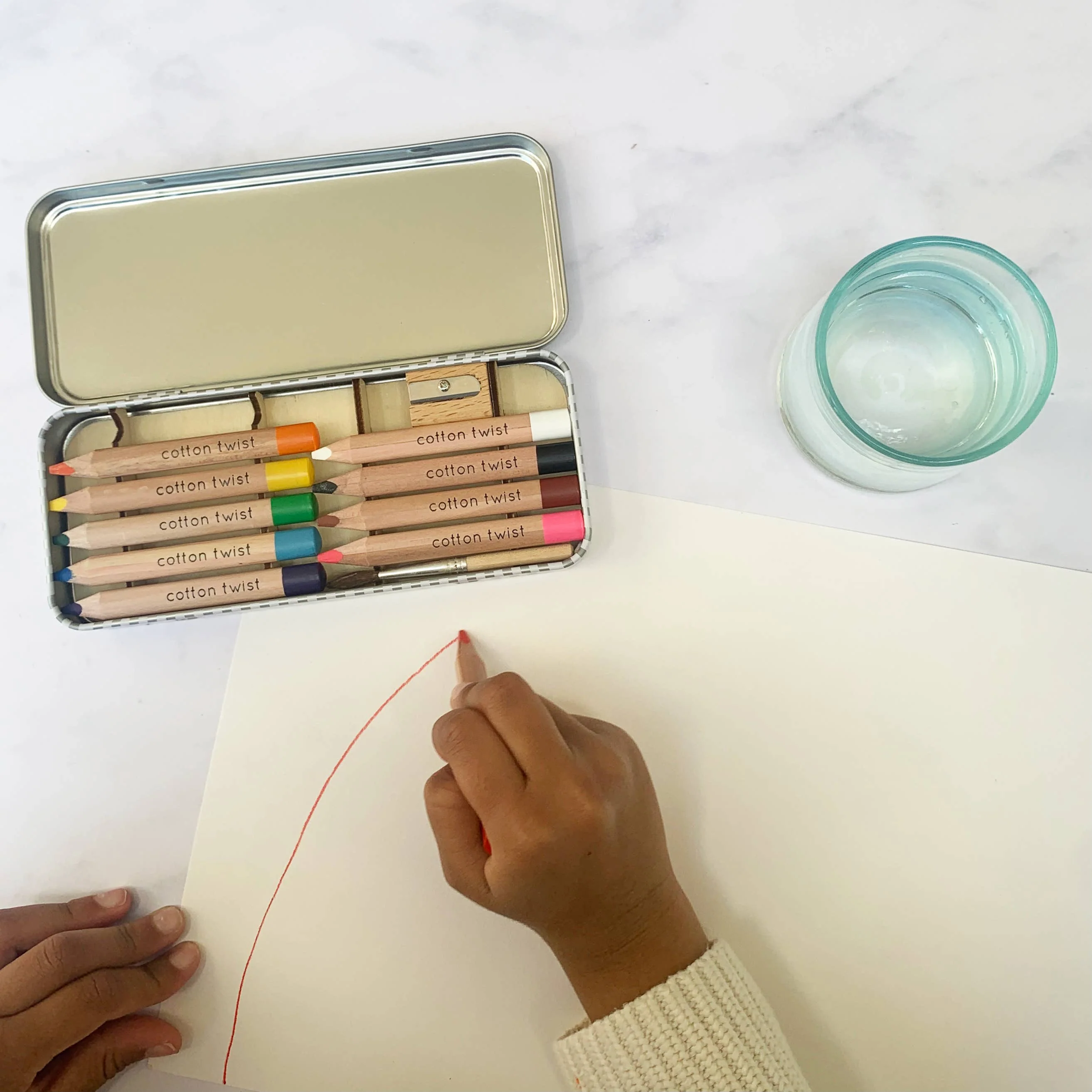 Bright Mix Watercolour Pencils Gift Set in Reusable Tin - Image 8