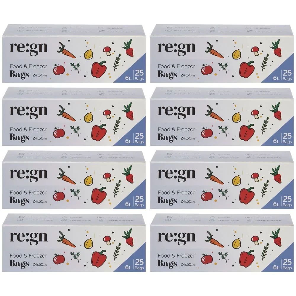 Certified Compostable Food & Freezer Bags | 8 Pack Bundle | Choice Of Size - Image 4