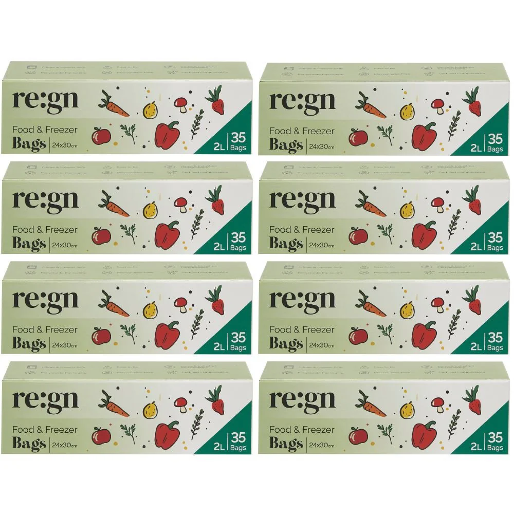 Certified Compostable Food & Freezer Bags | 8 Pack Bundle | Choice Of Size - Image 5