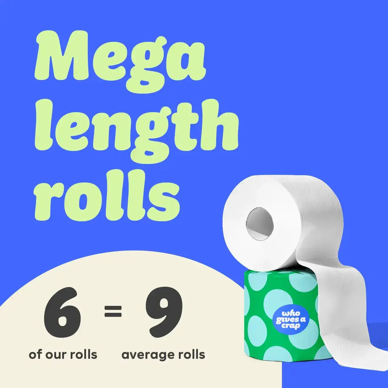 Classic Soft Toilet Tissue – 6 Mega Rolls Made from 100% Recycled Paper - Image 3