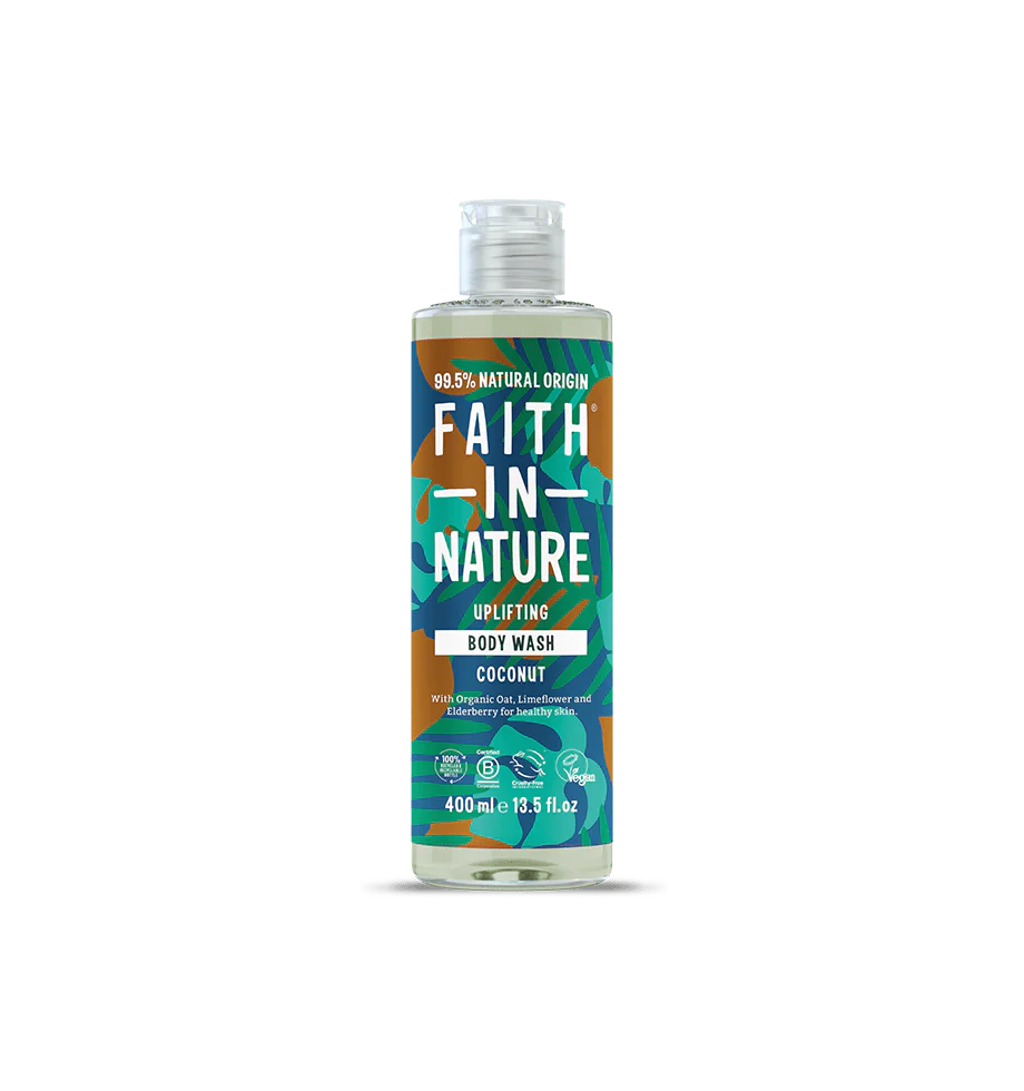 Coconut Body Wash 400ml – 99.5% Natural Origin with Organic Coconut Oil