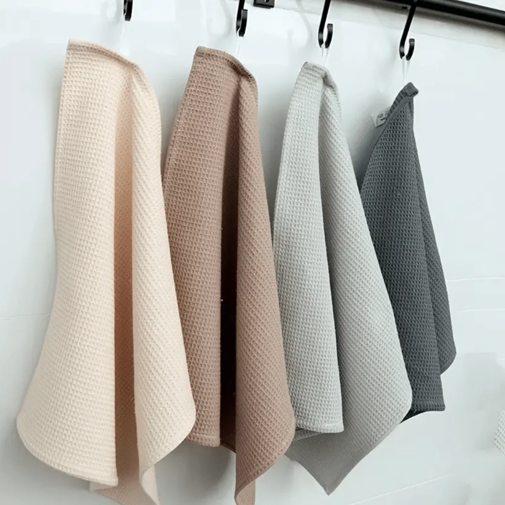 Waffle Weave Cleaning Cloths - 100% Cotton - 4 Pack - Image 3