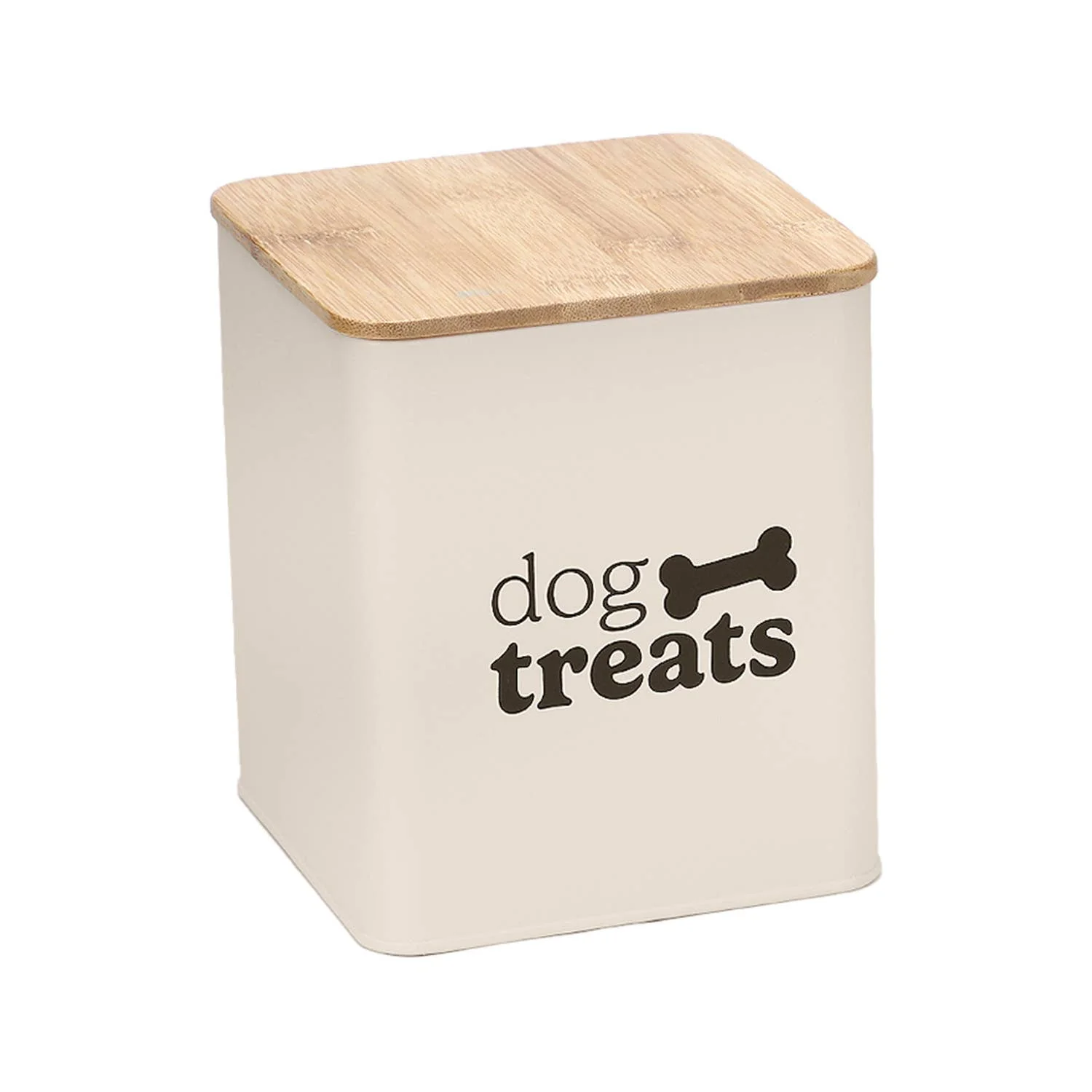 Cream Set of 2 Dog Food Tins with Scoop - Image 2