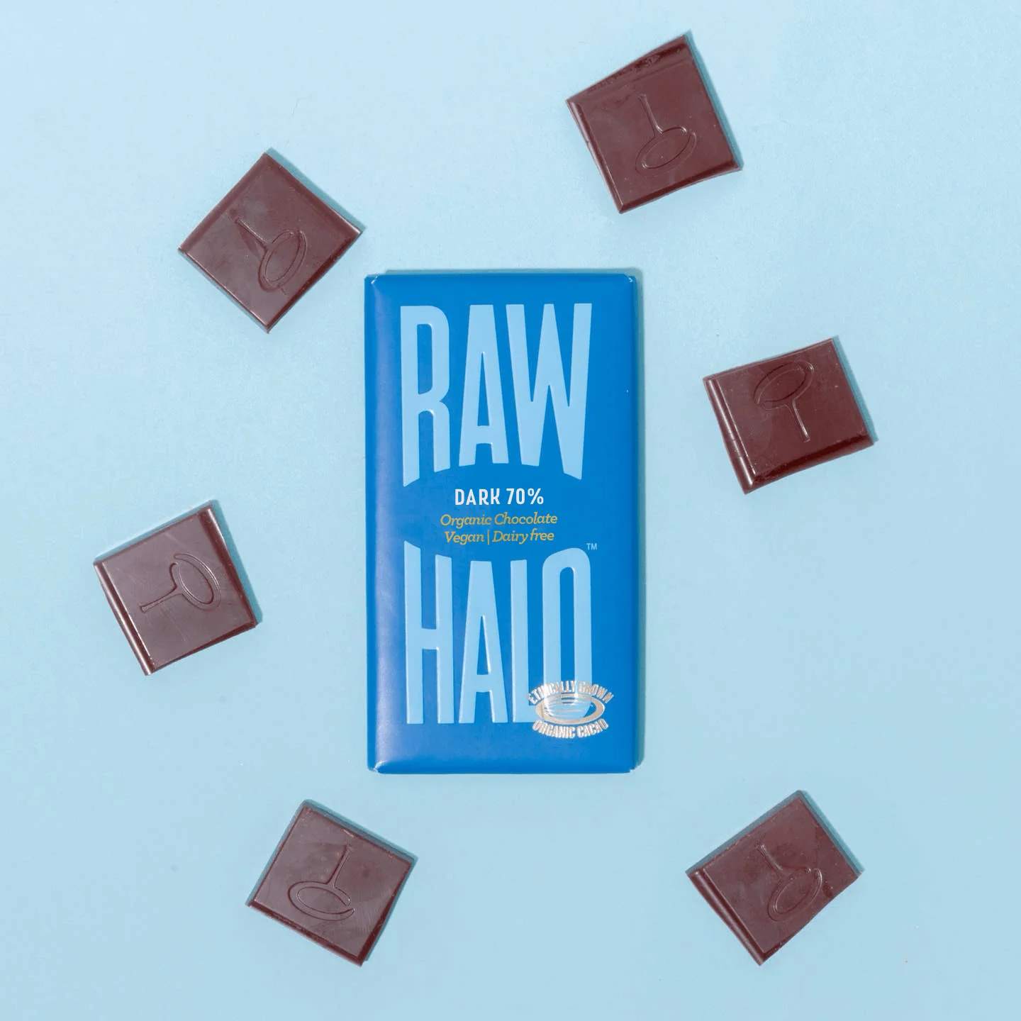 Organic Vegan Dark Chocolate 70% Cacao Bar 35g - Image 2