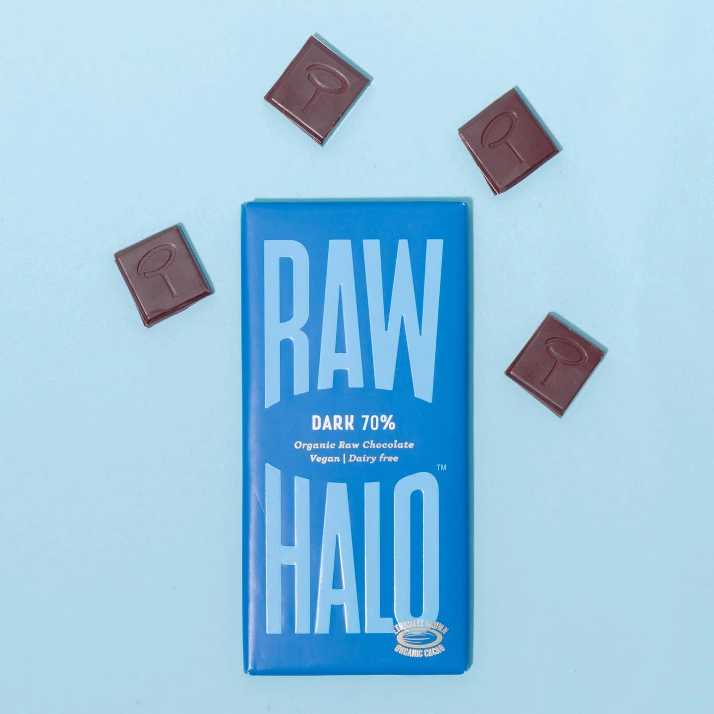Organic Vegan Dark Chocolate 70% Cacao Bar 70g - Image 2