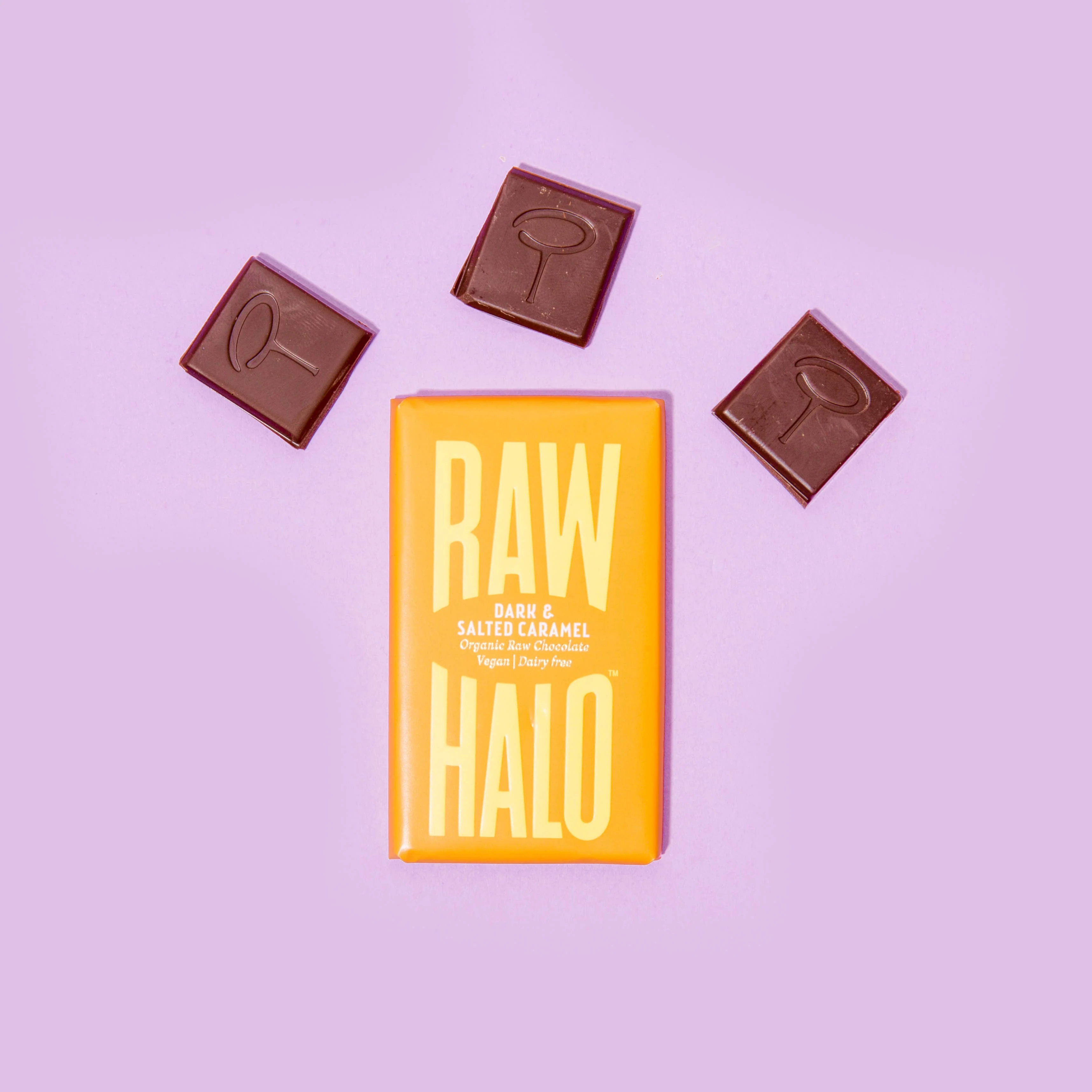 Organic Vegan Dark Chocolate with Salted Caramel 22g - Image 2