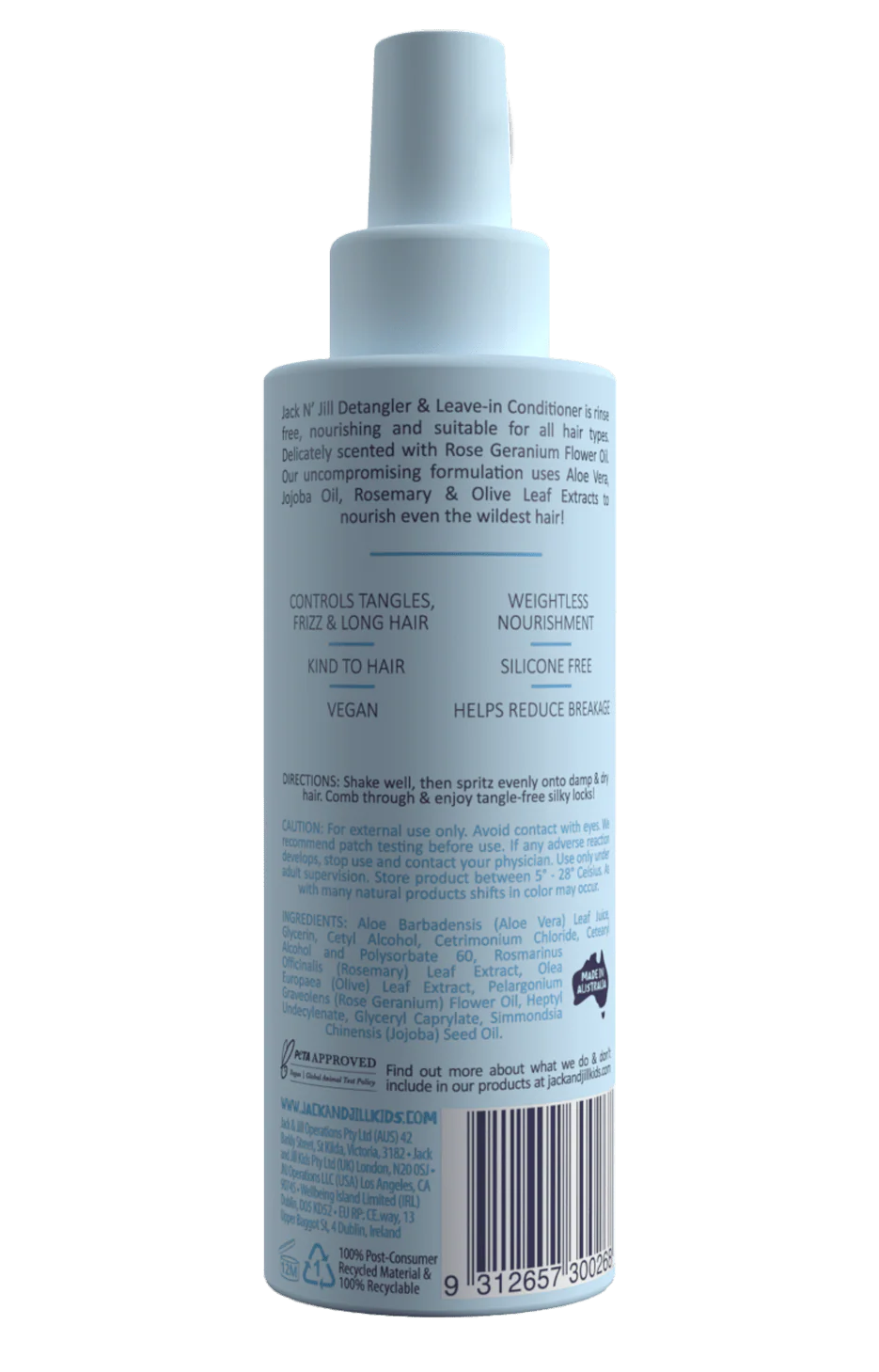 Jack N’ Jill Kids Detangler & Leave-In Conditioner Spray - Image 3