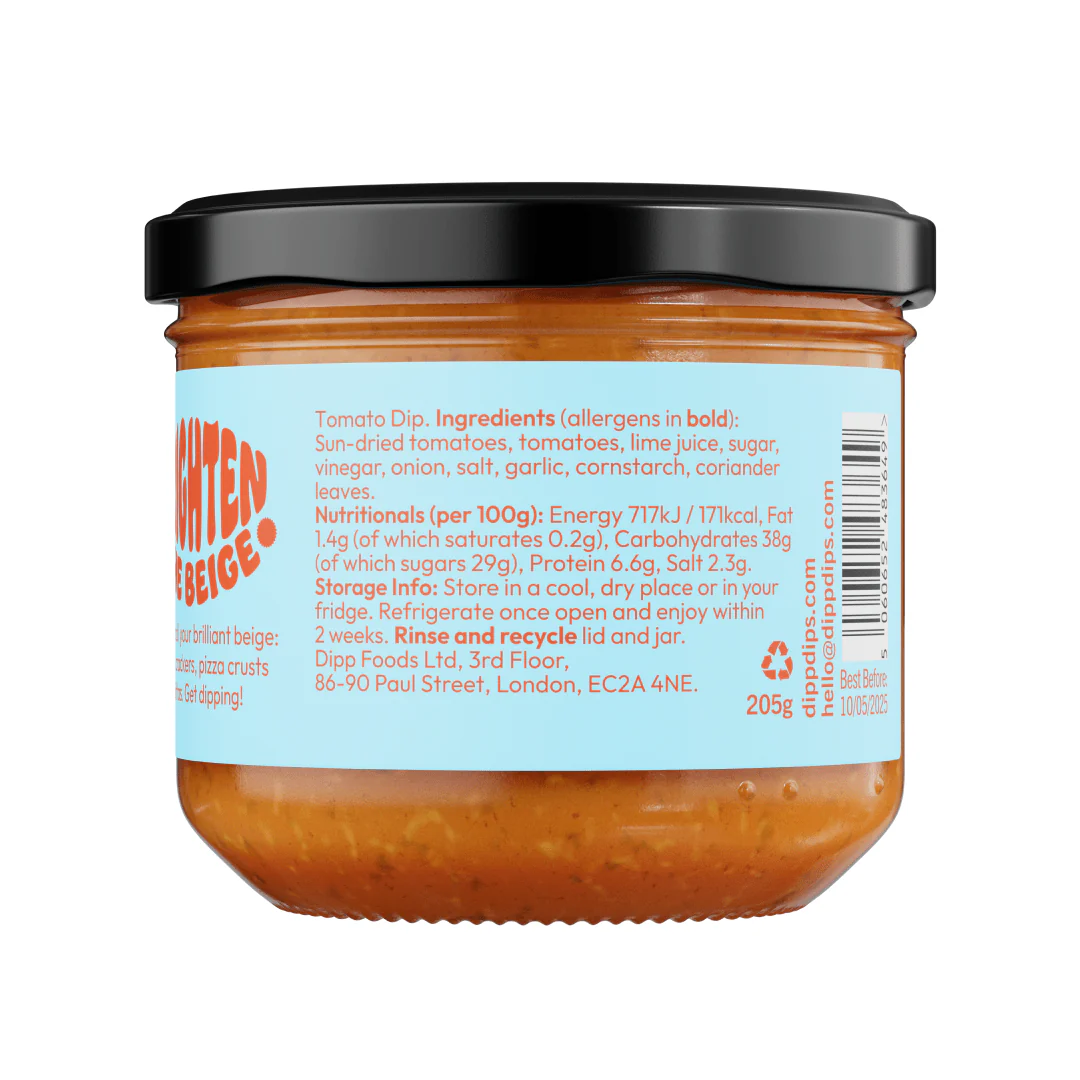 Dipp Sun Roasted Tomato Dip 350g – Rich Tomato Dip with No Artificial Preservatives - Image 2