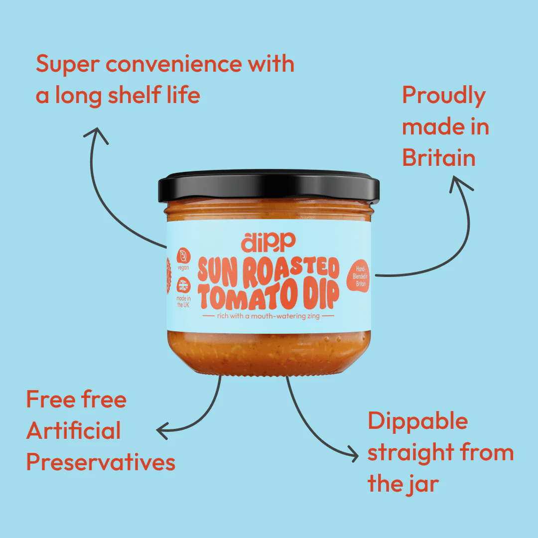 Dipp Sun Roasted Tomato Dip 350g – Rich Tomato Dip with No Artificial Preservatives - Image 4