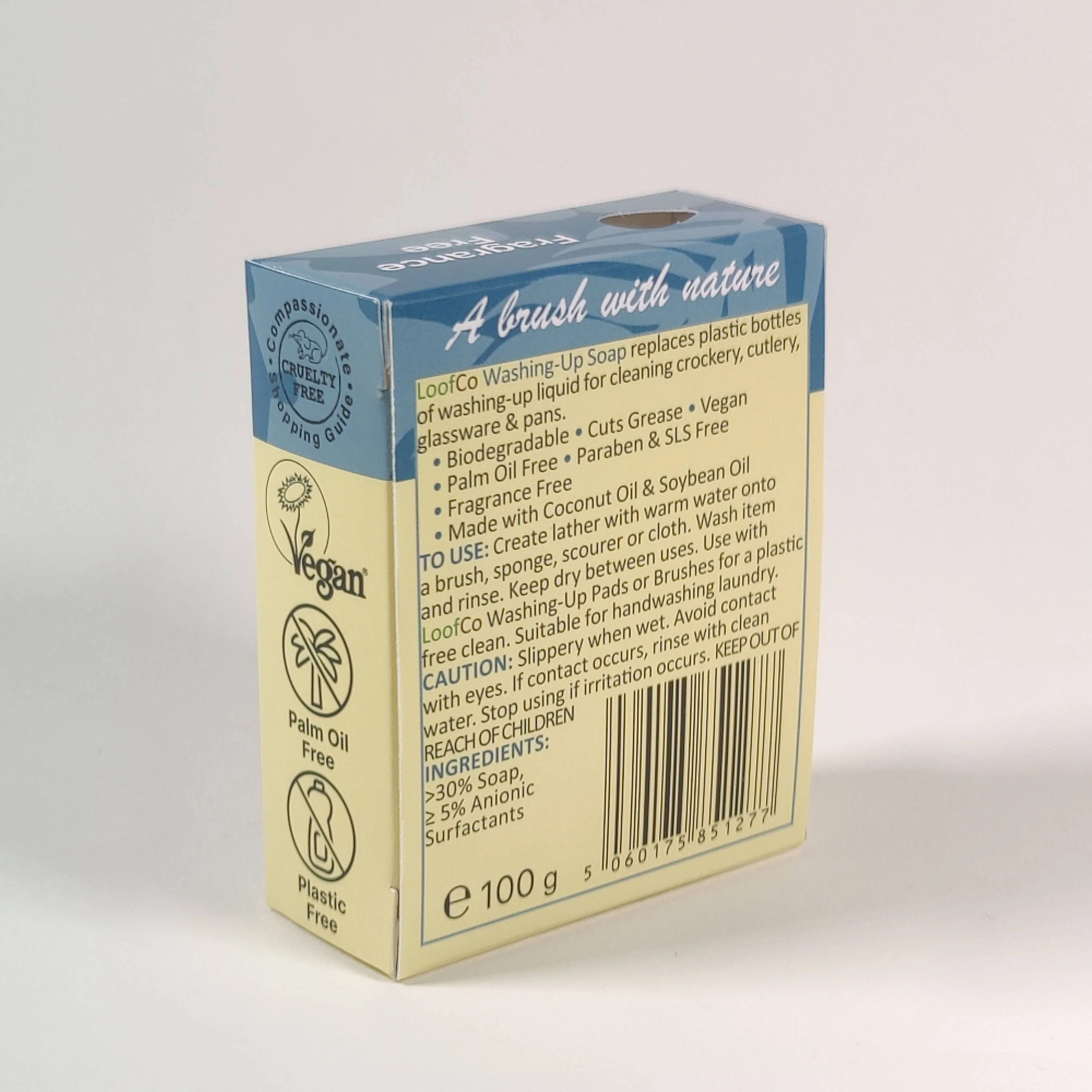 LoofCo Dish Washing-Up Soap Bar 100g – Palm Oil Free & Fragrance Free - Image 5