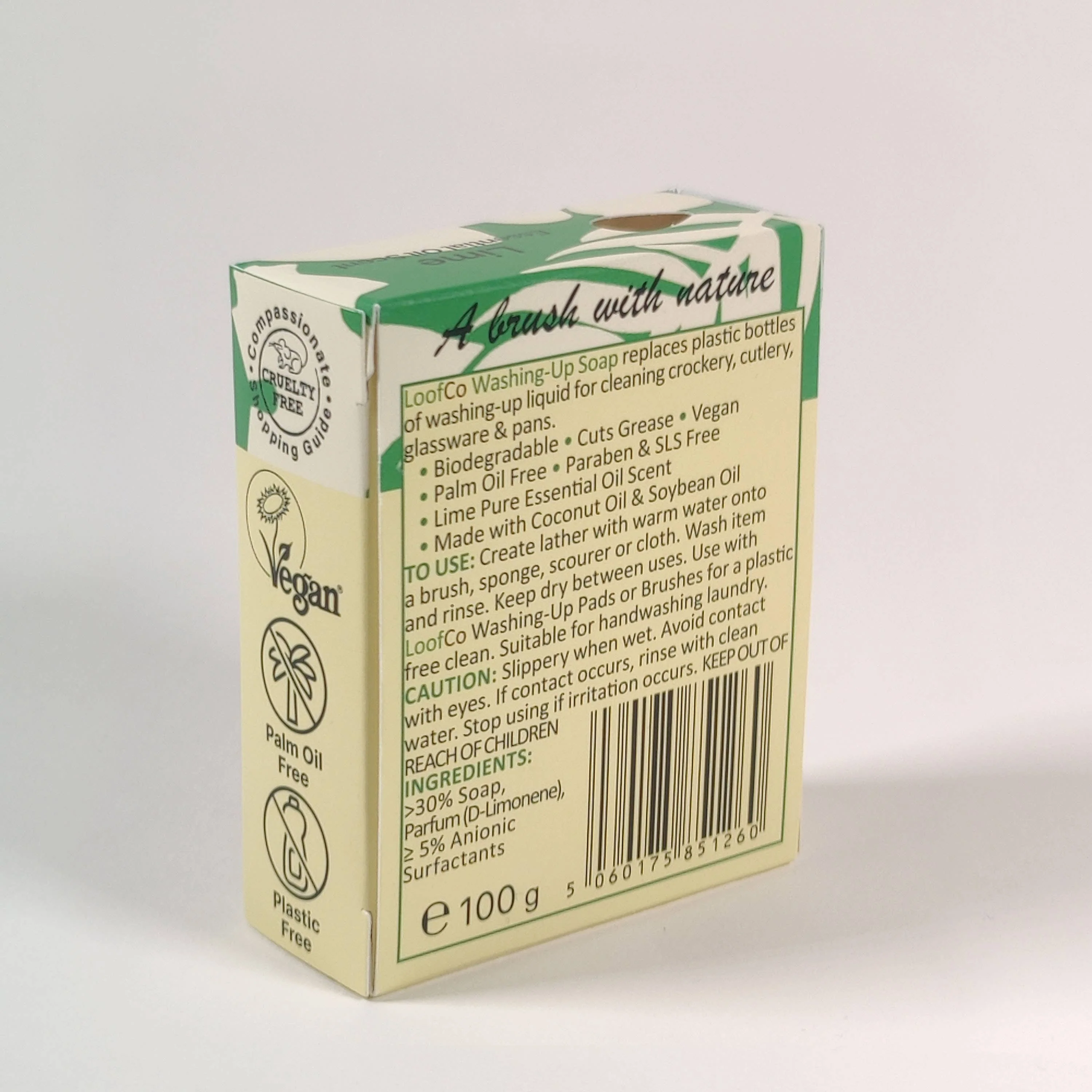 LoofCo Washing-Up Soap Bar 100g – Palm Oil Free Lime - Image 6