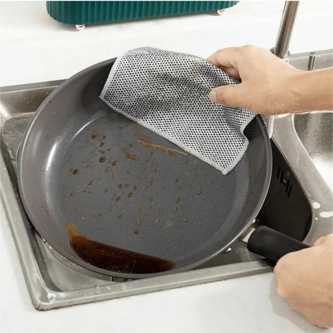 Double-Sided Multifunctional Wire Dishcloths – Non-Scratch, Heavy-Duty Cloths | 10 Pack - Image 3