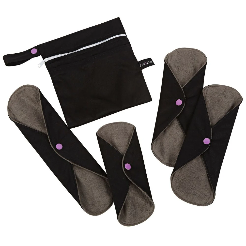 EcoChick Black Reusable Sanitary Pads - Image 2