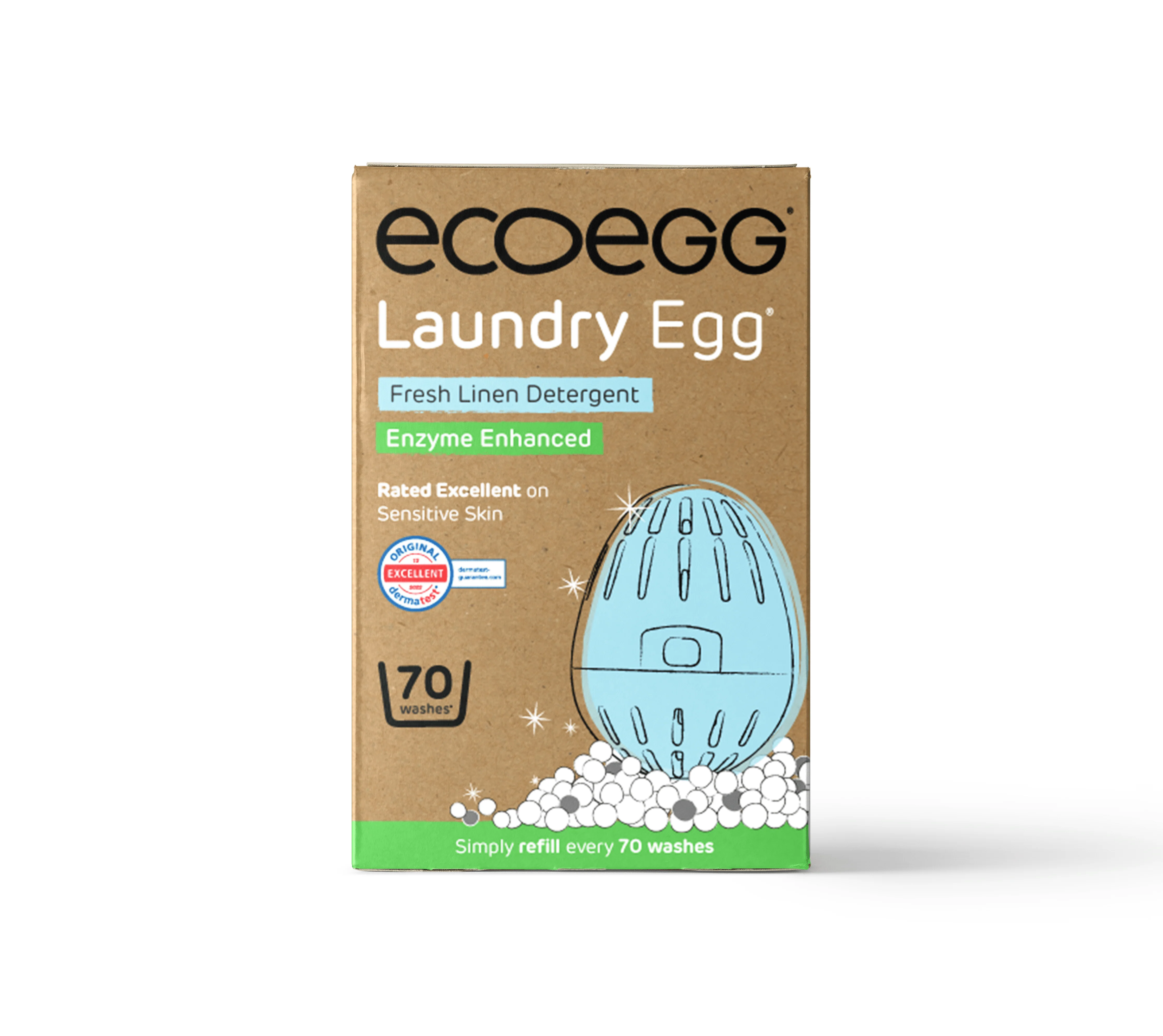 Ecoegg Bio Laundry Egg Fresh Linen 70 Washes Refillable Detergent Alternative