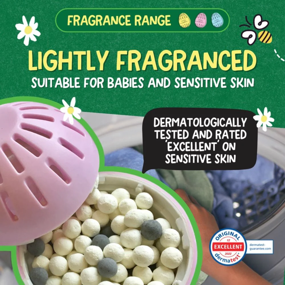 ECOEGG Laundry Egg Washing Detergent Refill Pellets Spring Blossom - Plastic Free Eco Washing Egg, 50 Washes - Image 4
