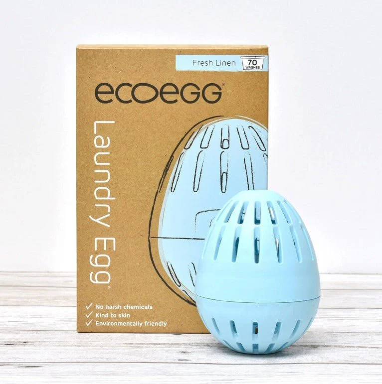 ECOEGG Laundry Egg Washing Detergent Fresh Linen - Plastic Free Eco Washing Egg, 70 Washes