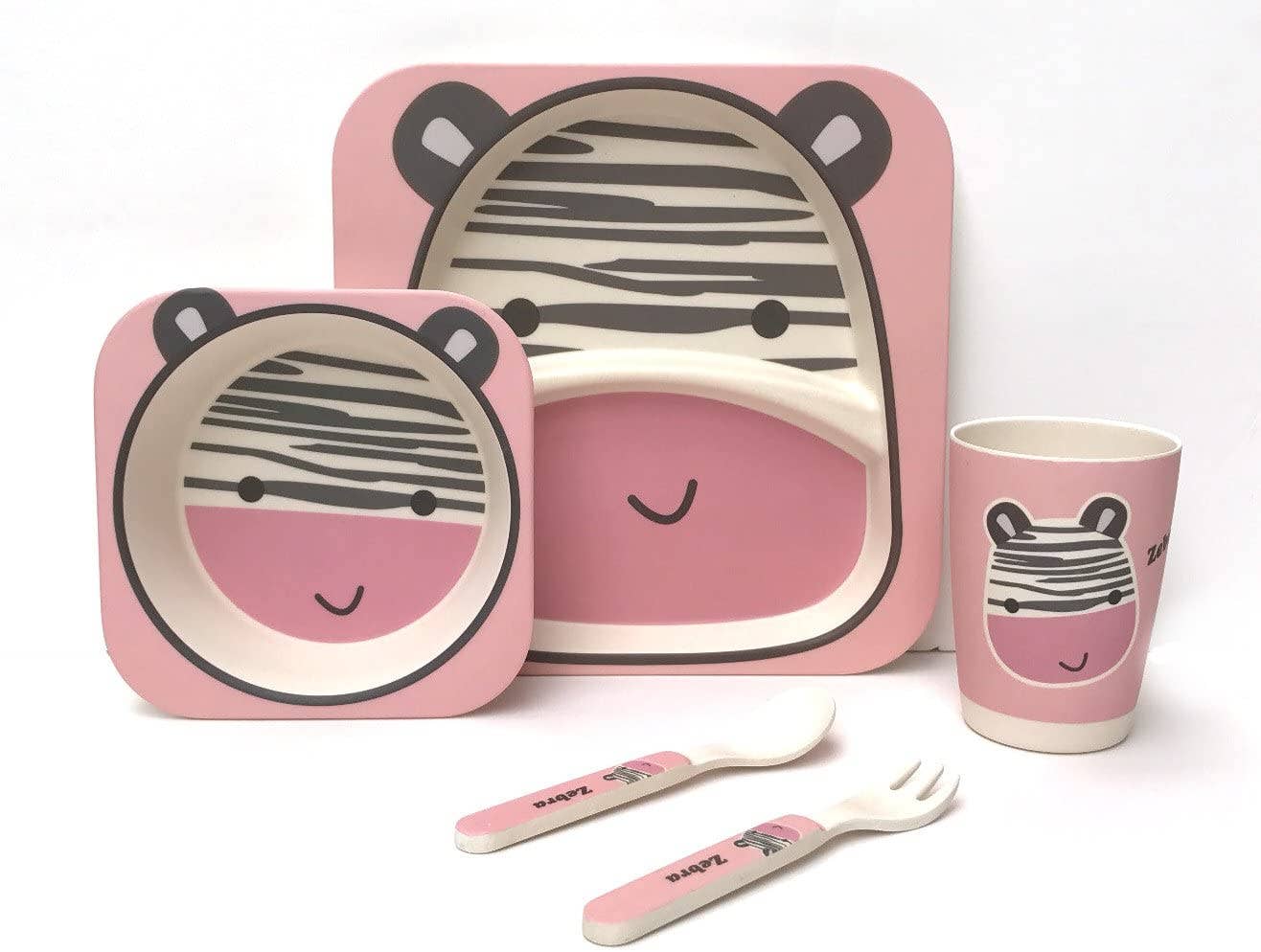 Giraffe Bamboo Kids Dinner Set - 5 Piece - Image 5