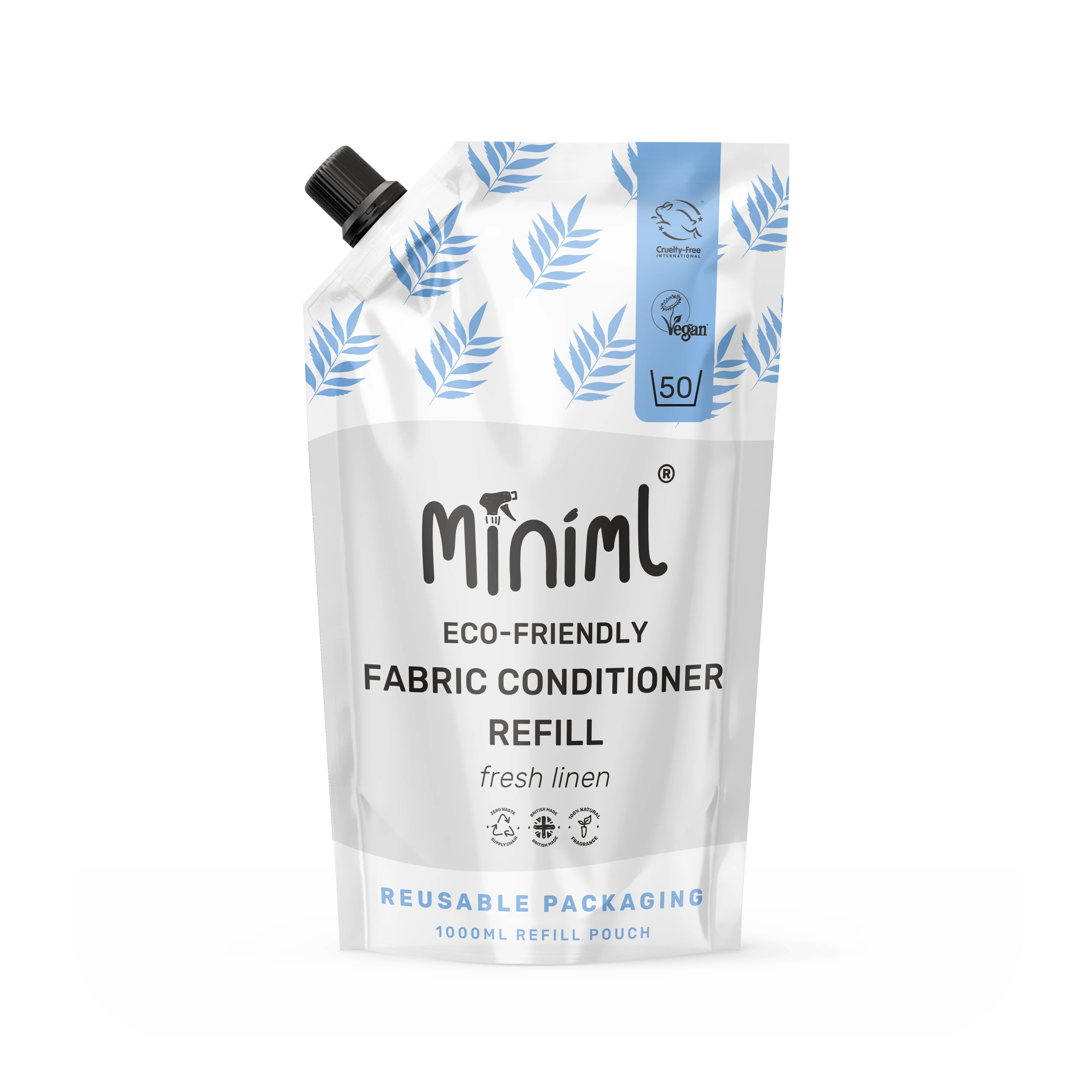 Miniml Fresh Linen Fabric Conditioner 1L Refill | Soft and Gentle Laundry Care