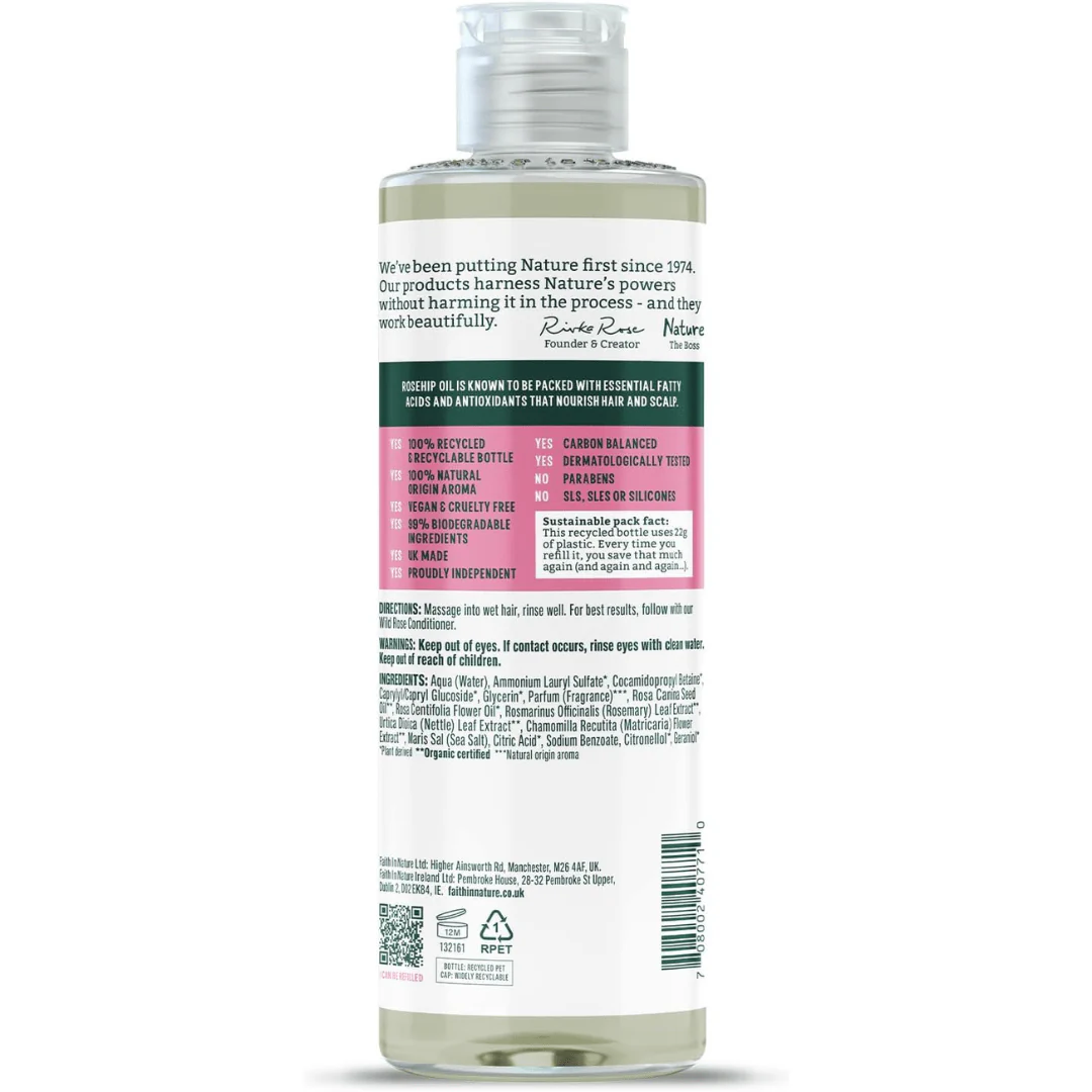 Faith In Nature Wild Rose Shampoo – 400ml - Image 2