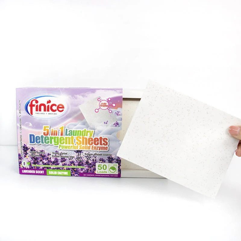 Finice 5 in 1 Laundry Detergent Sheets – Powerful Stain Removal, Solid Enzyme, 50 Loads - Image 5
