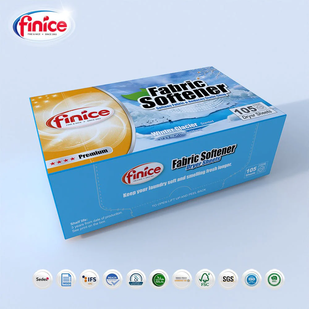 Finice Fabric Softener Dryer Sheets - 105 Sheets - Image 5