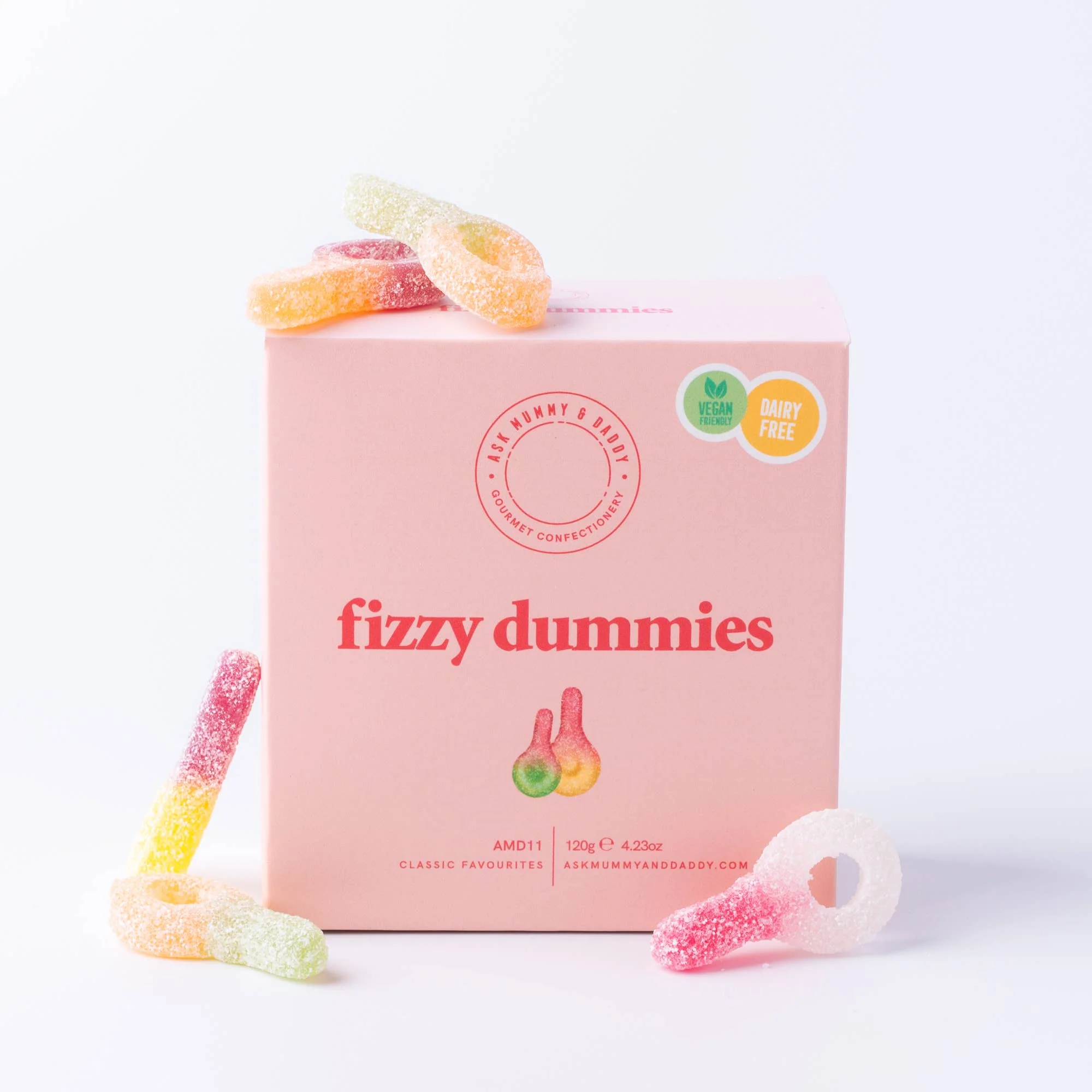 Ask Mummy & Daddy Fizzy Dummies Gift Box – Fizzy Fruity Gummy Sweets - Image 2