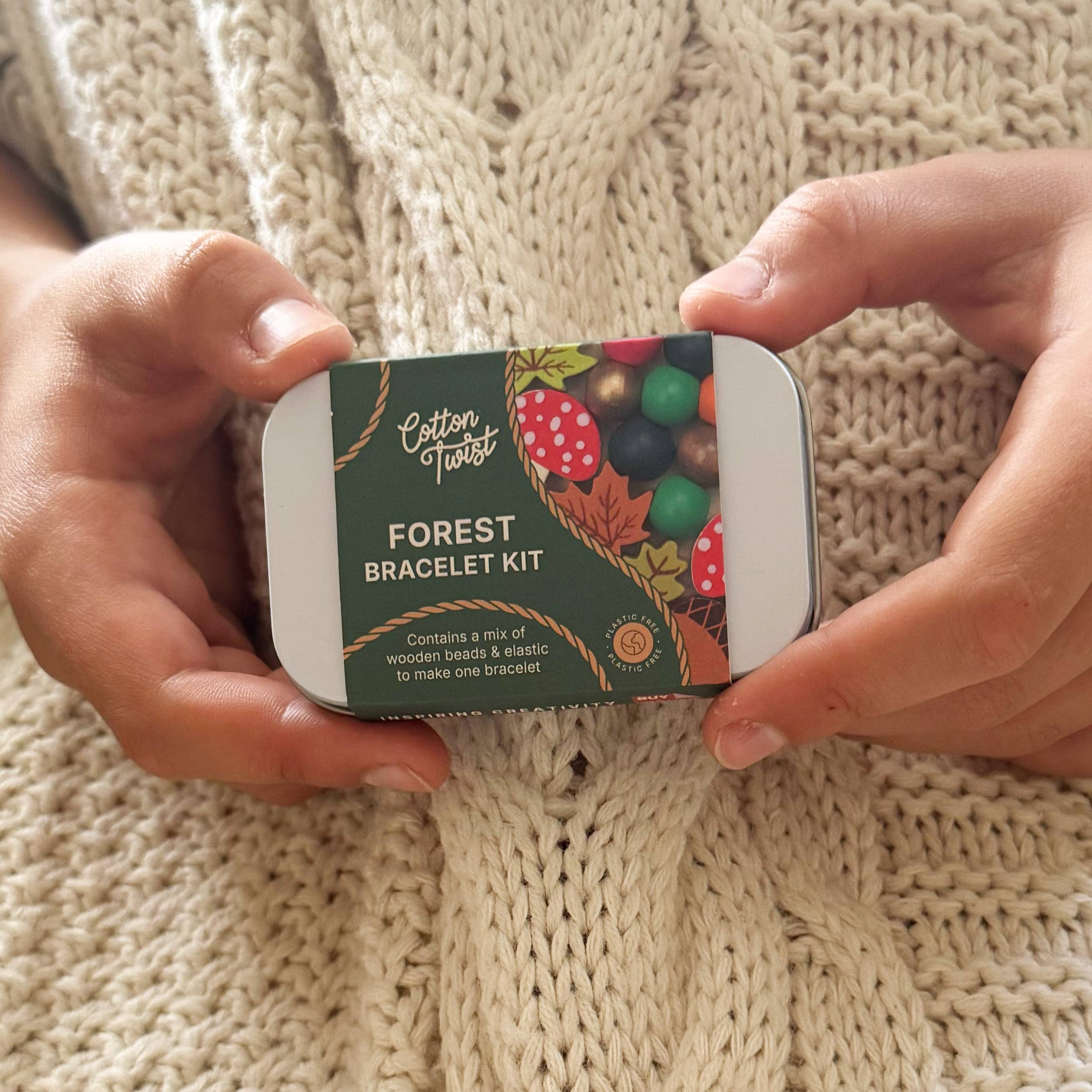 Create Your Own Forest Bracelet Craft Gift Kit in Reusable Tin - Image 4