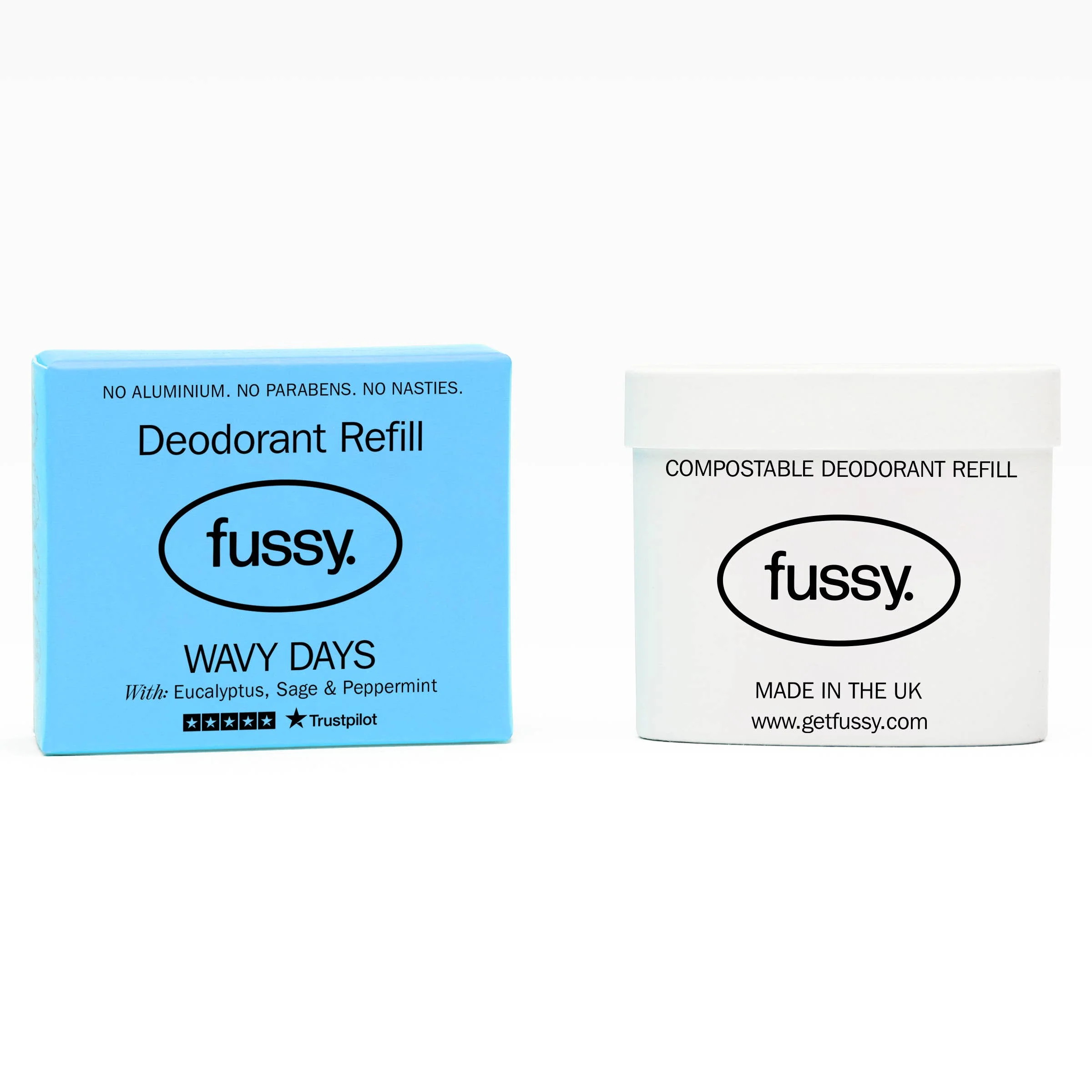 Fussy Natural Deodorant Refill - Wavy Days