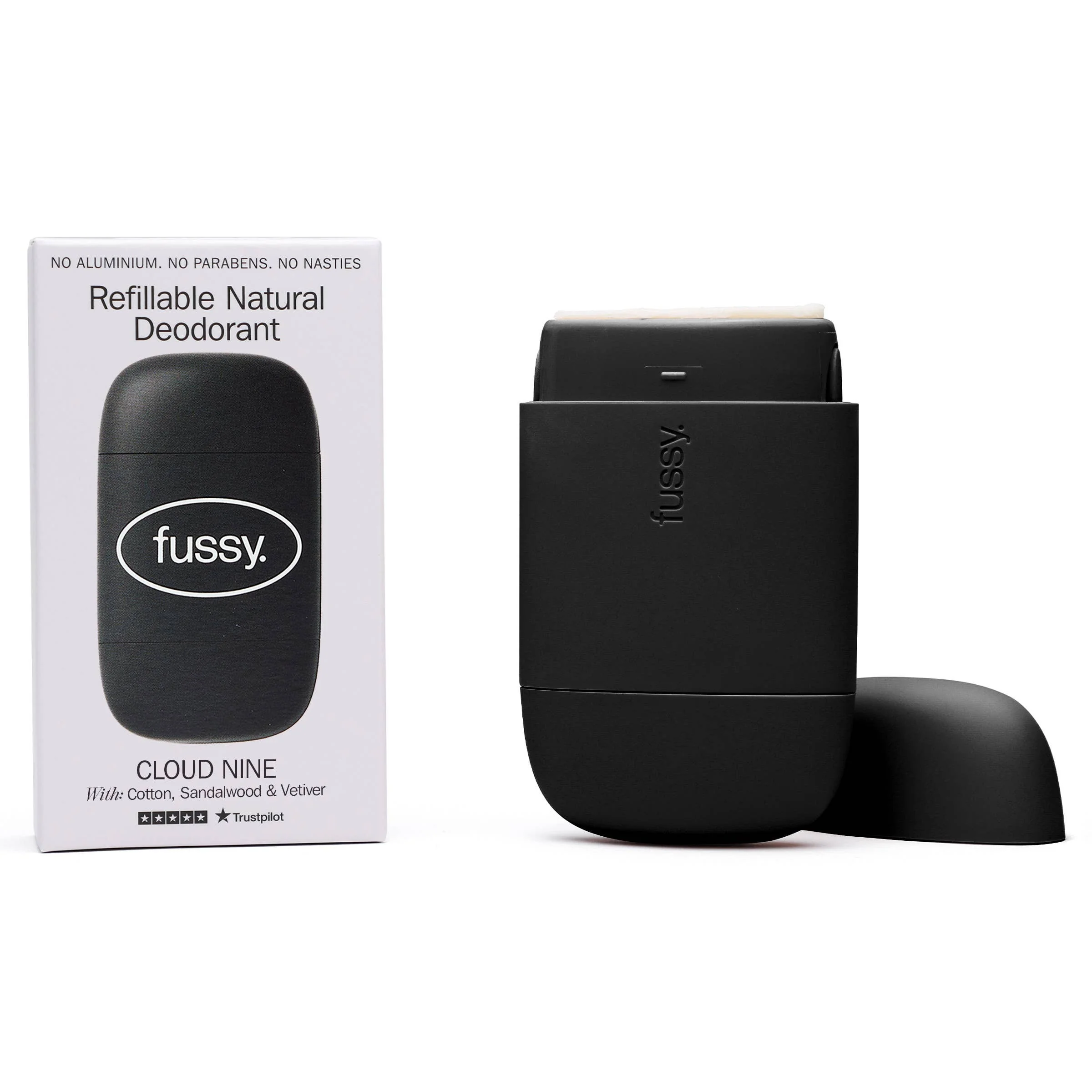 Fussy Refillable Natural Deodorant - Cloud Nine
