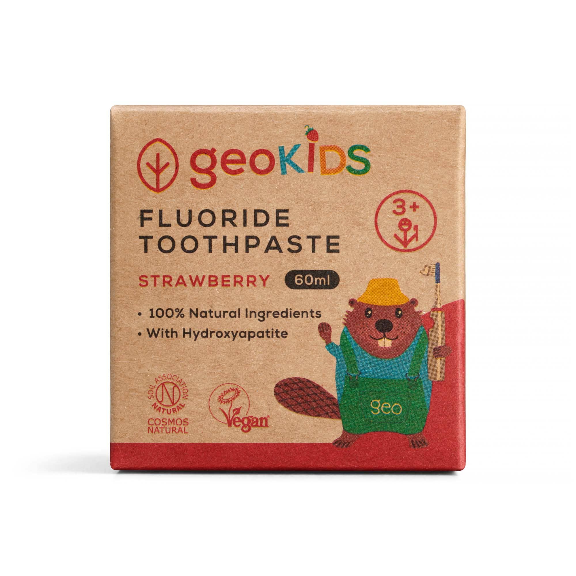 Geo Kids Fluoride Toothpaste - 100% Natural, Non-Foaming Formula - Image 3
