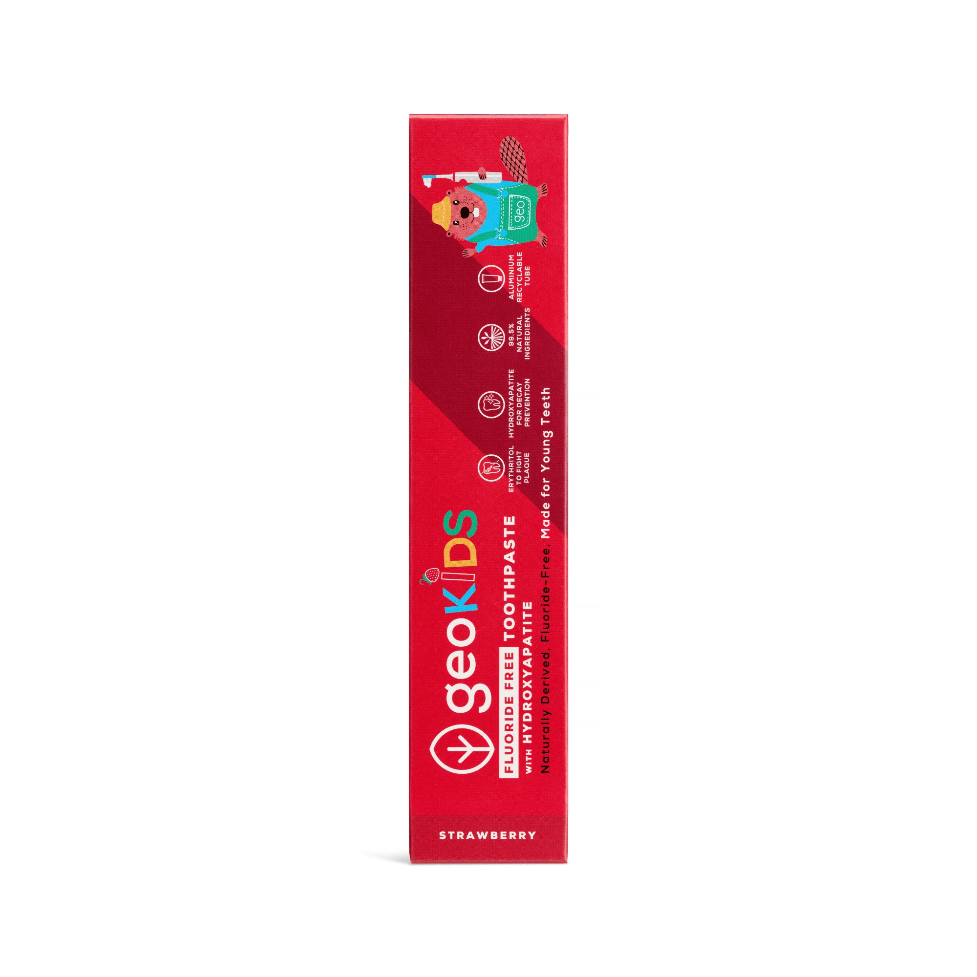 Georganics Kids Fluoride-Free Toothpaste with Hydroxyapatite – Strawberry - Image 2