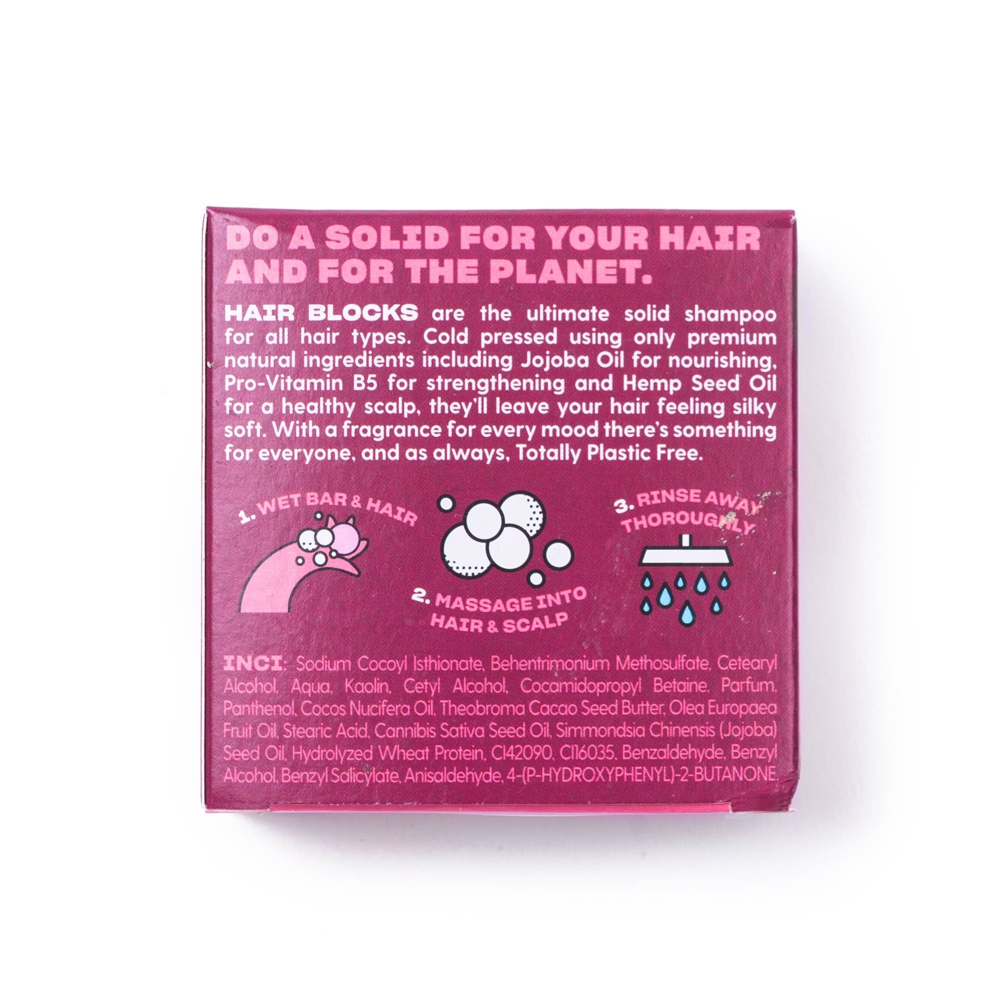 Hair Blocks Solid Shampoo Black Cherry - Plastic Free Vegan Shampoo Bars - Image 3