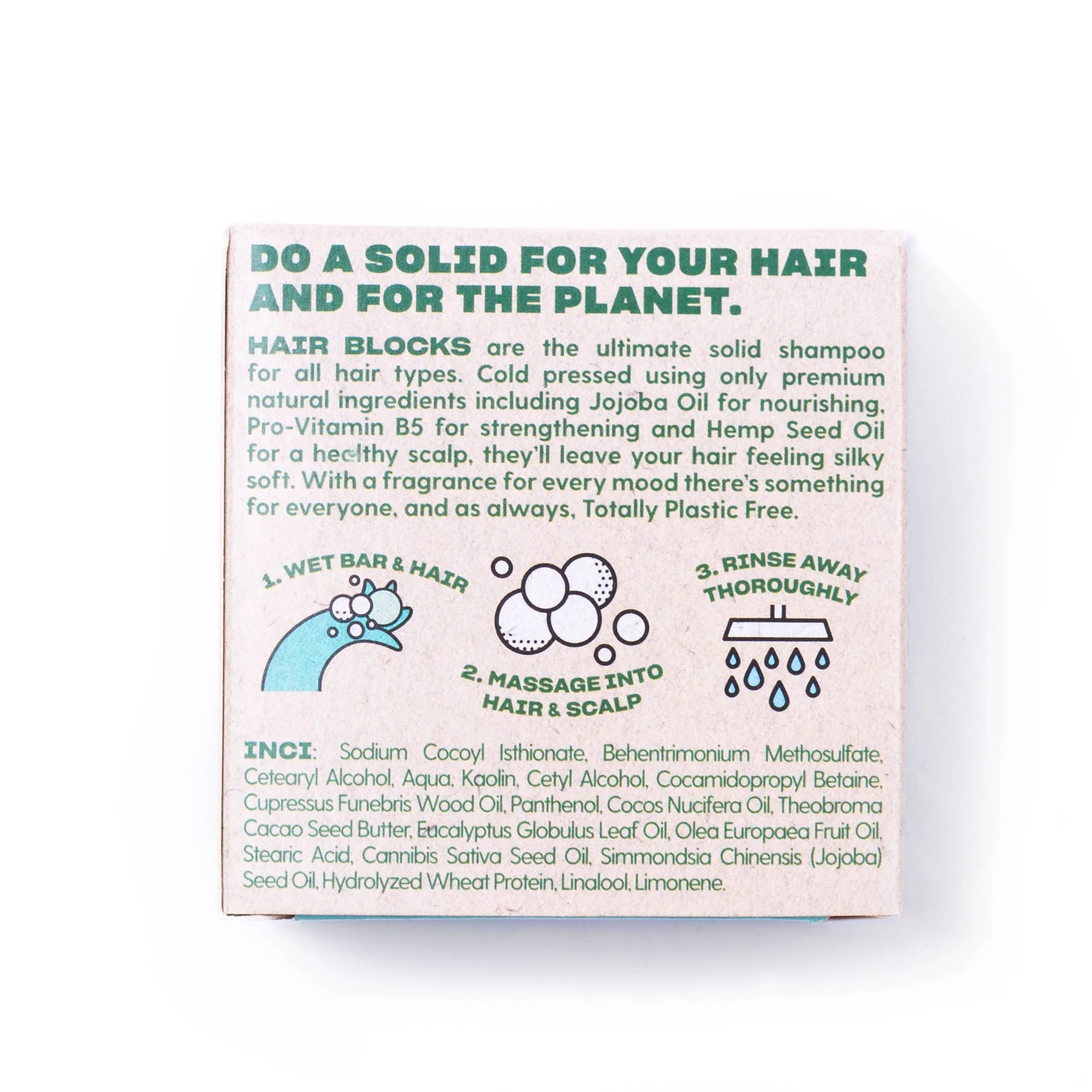 Hair Blocks Solid Shampoo Cedarwood & Eucalyptus - Plastic Free Vegan Shampoo Bars - Image 3