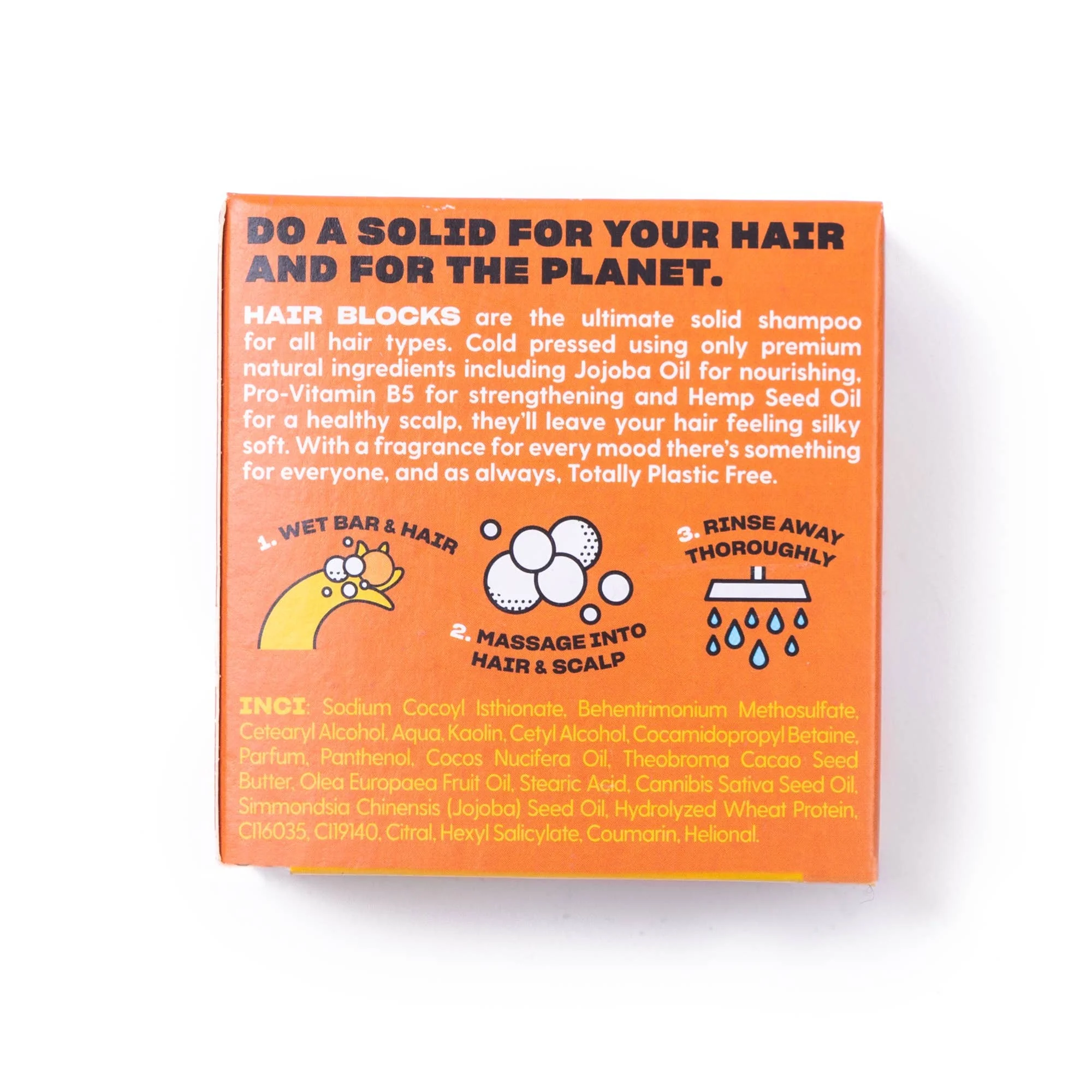 Hair Blocks Solid Shampoo Ginger & Agave Nectar - Plastic Free Vegan Shampoo Bars - Image 3