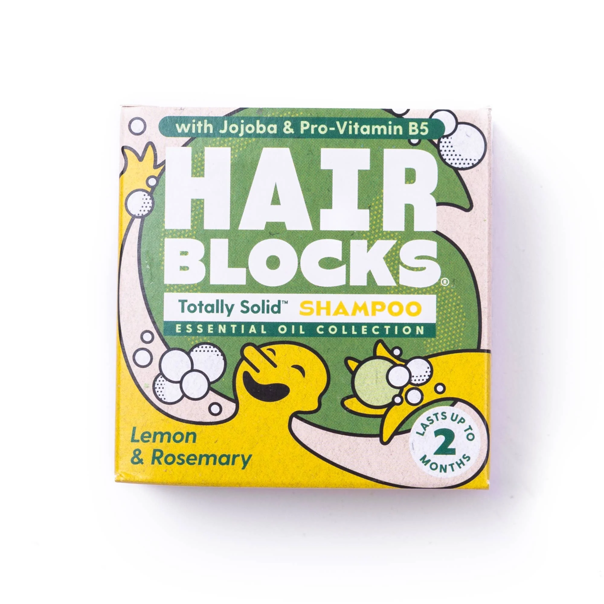 Hair Blocks Solid Shampoo Lemon & Rosemary - Plastic Free Vegan Shampoo Bars - Image 2