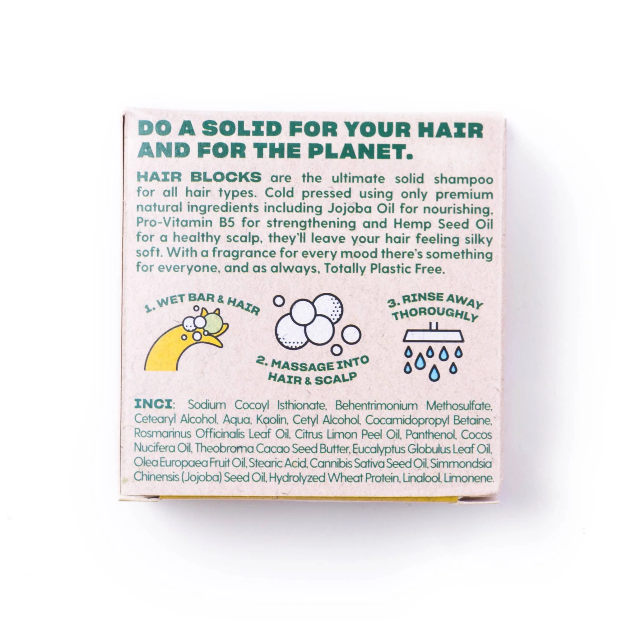 Hair Blocks Solid Shampoo Lemon & Rosemary - Plastic Free Vegan Shampoo Bars - Image 3